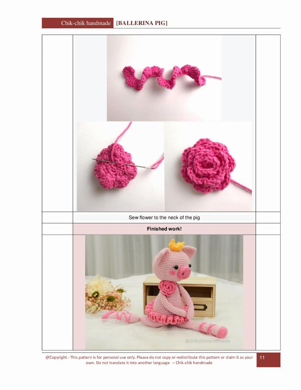 BALLERINA PIG, pink pig wearing a crown