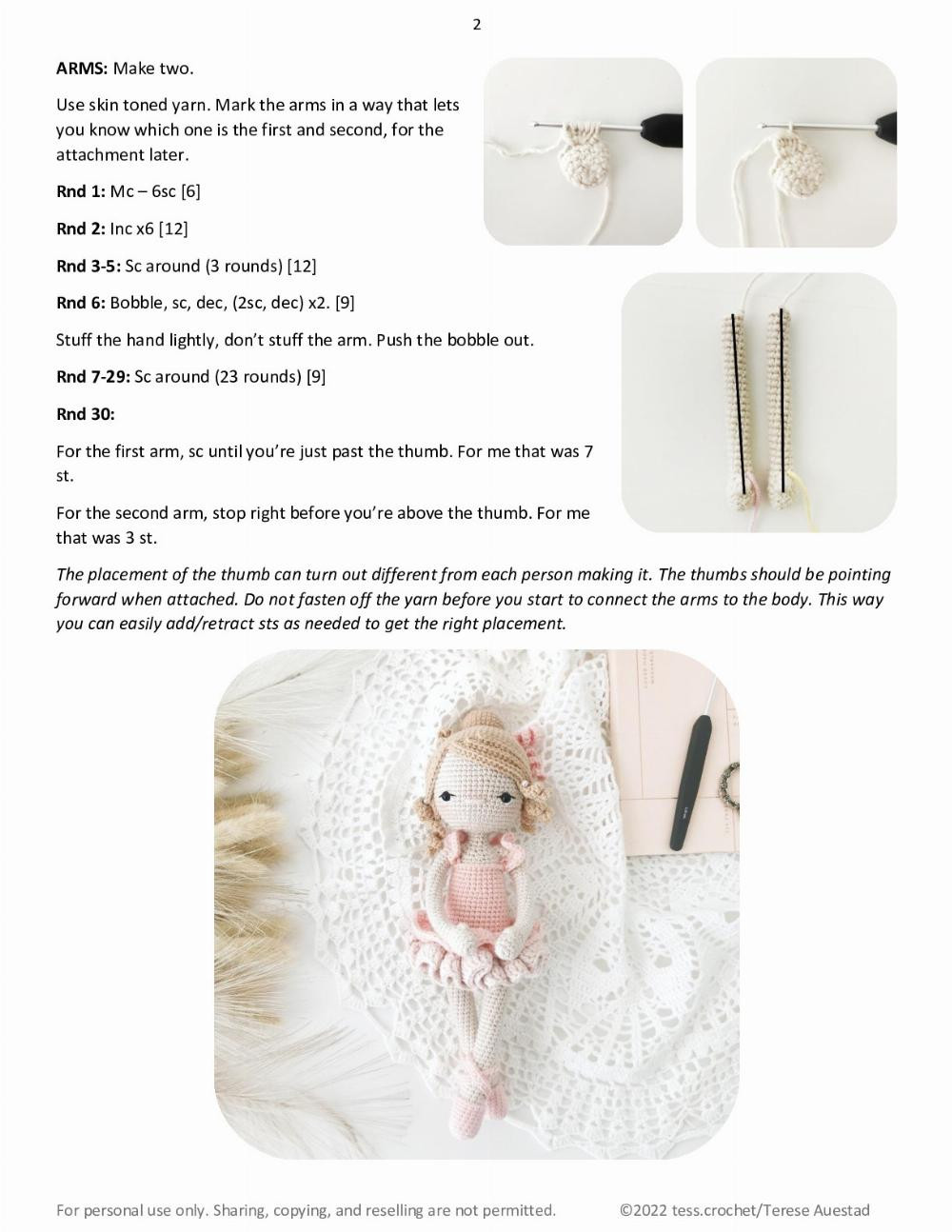 Ballet doll crochet pattern lulu