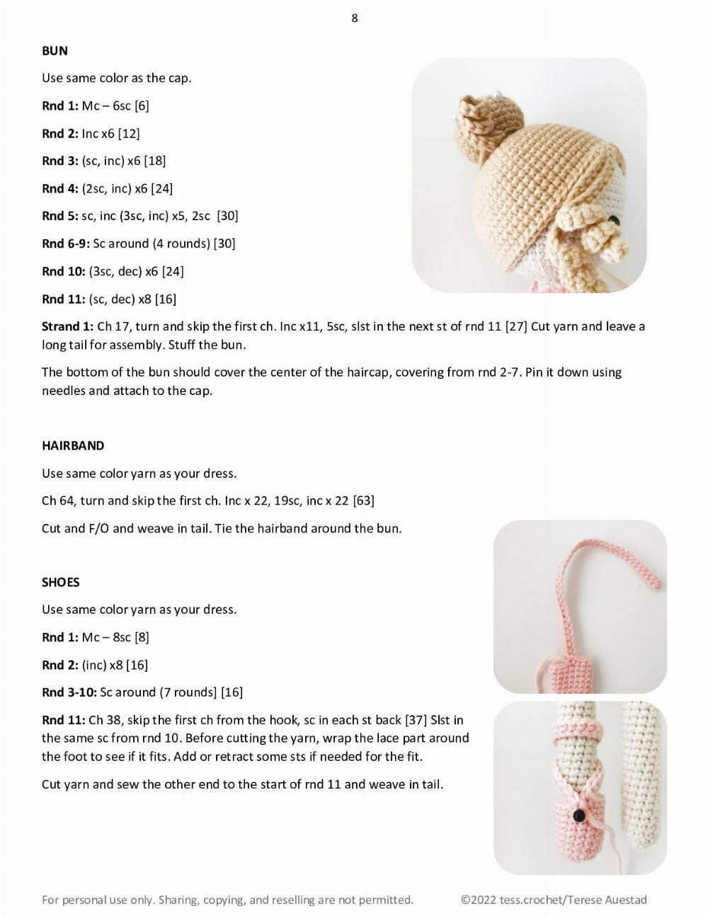 Ballet doll crochet pattern lulu