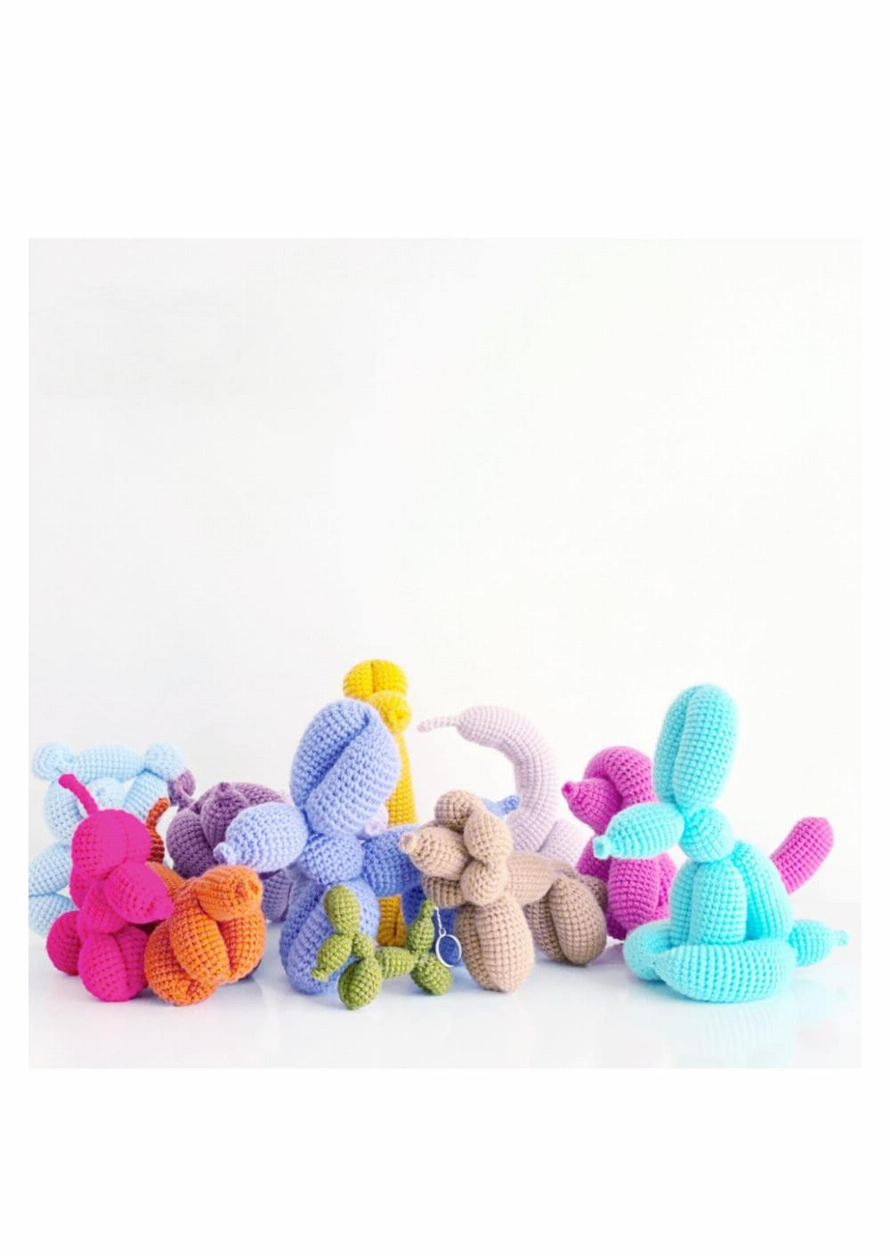 balloon animal, Crochet patterns for dogs, bears, rabbits, giraffes, swans...