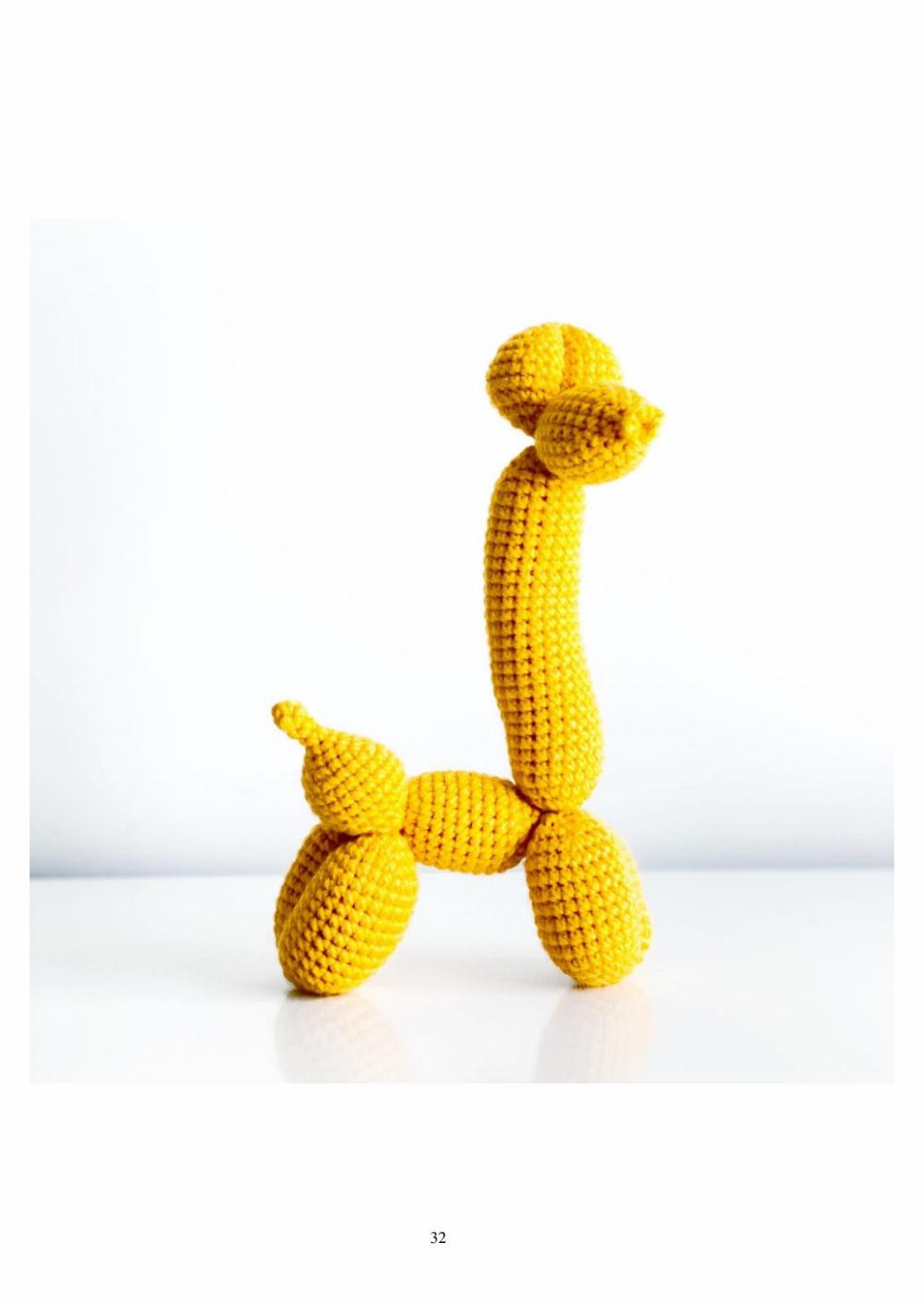 balloon animal, Crochet patterns for dogs, bears, rabbits, giraffes, swans...