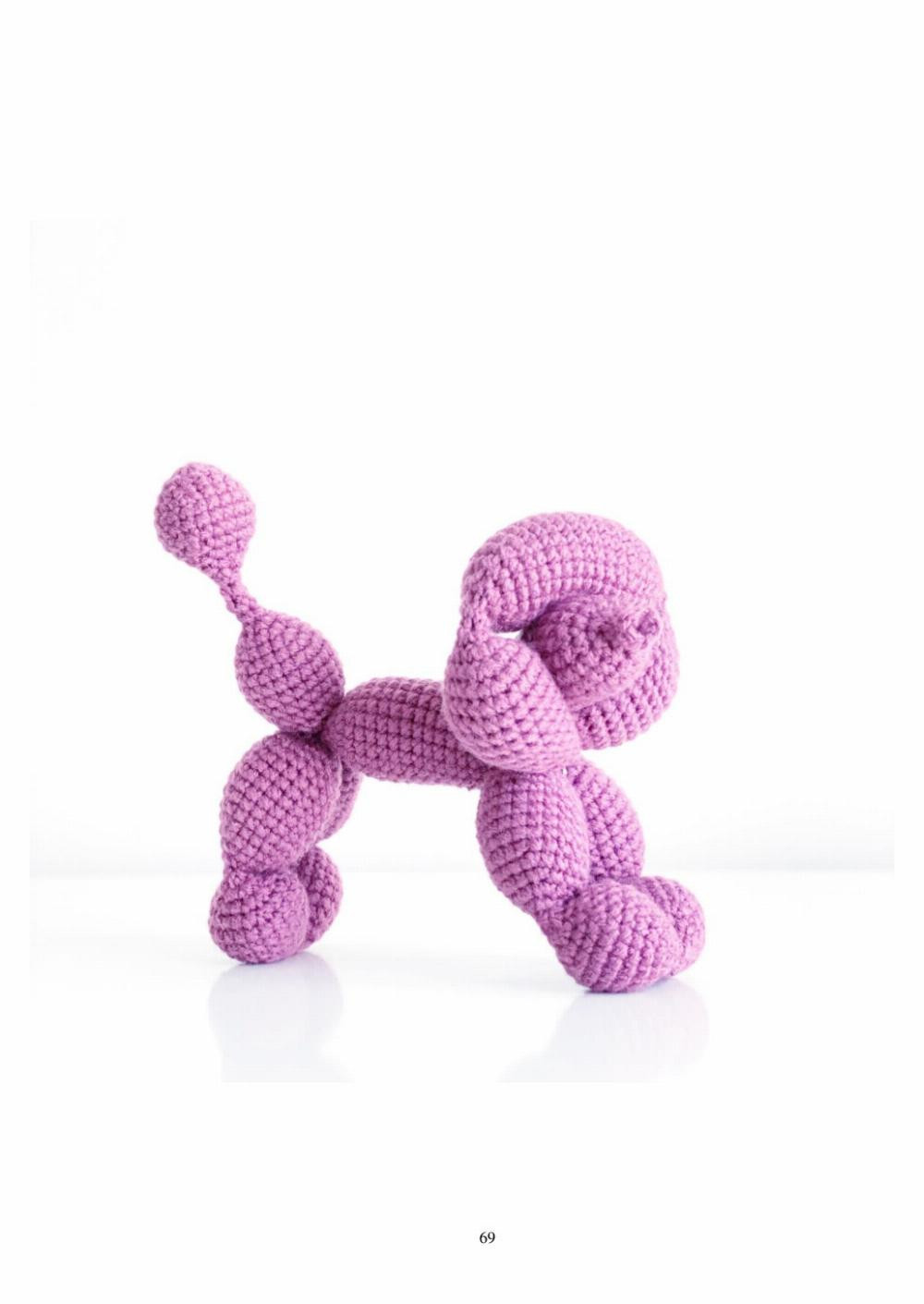 balloon animal, Crochet patterns for dogs, bears, rabbits, giraffes, swans...