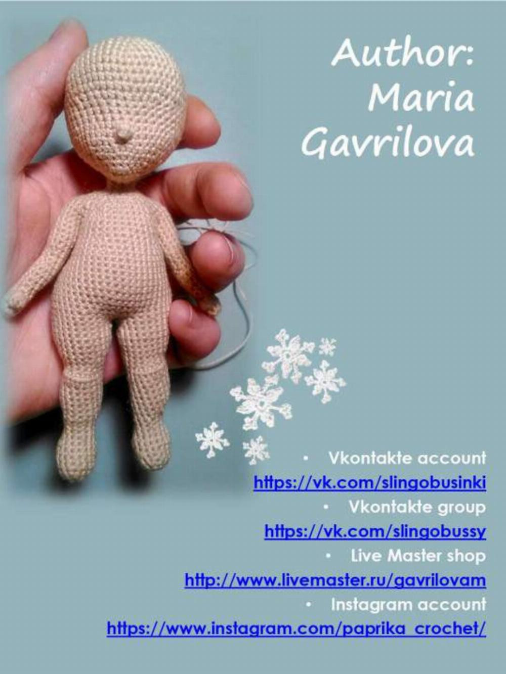 Basic body doll crochet pattern