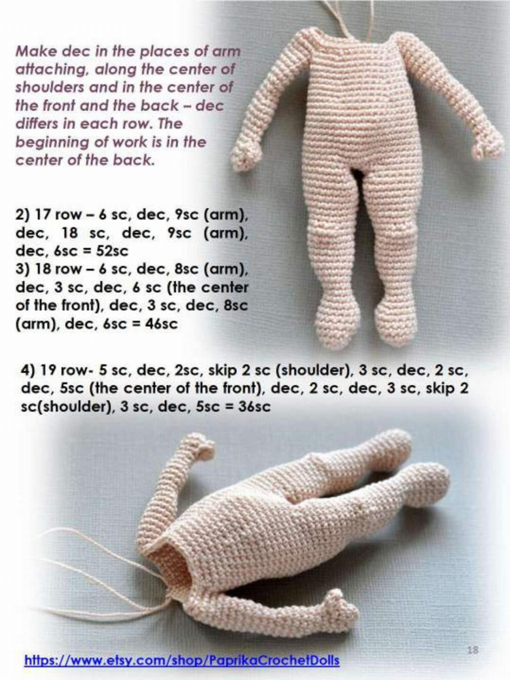 Basic body doll crochet pattern