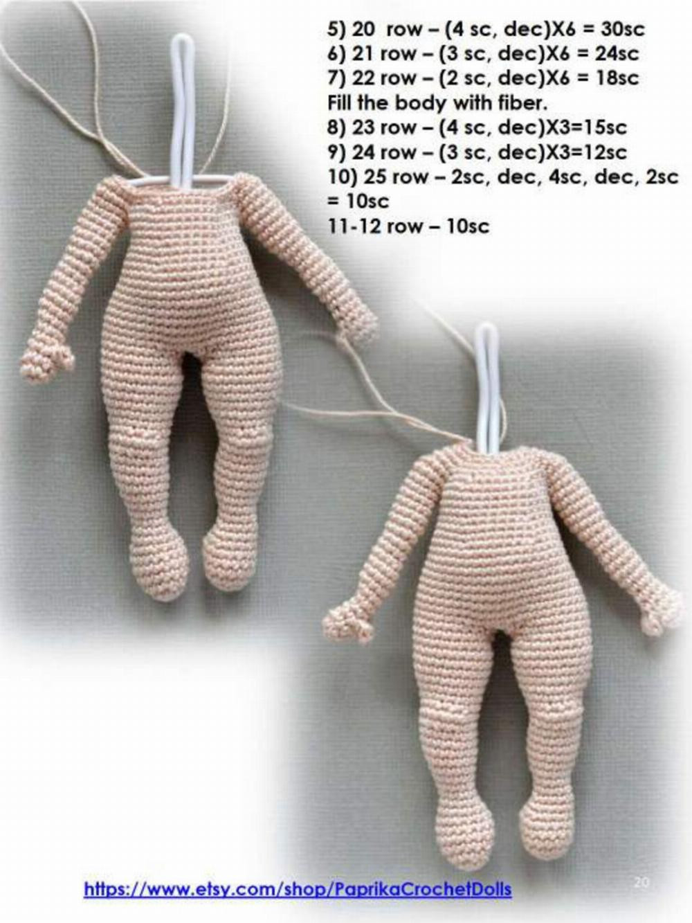 Basic body doll crochet pattern