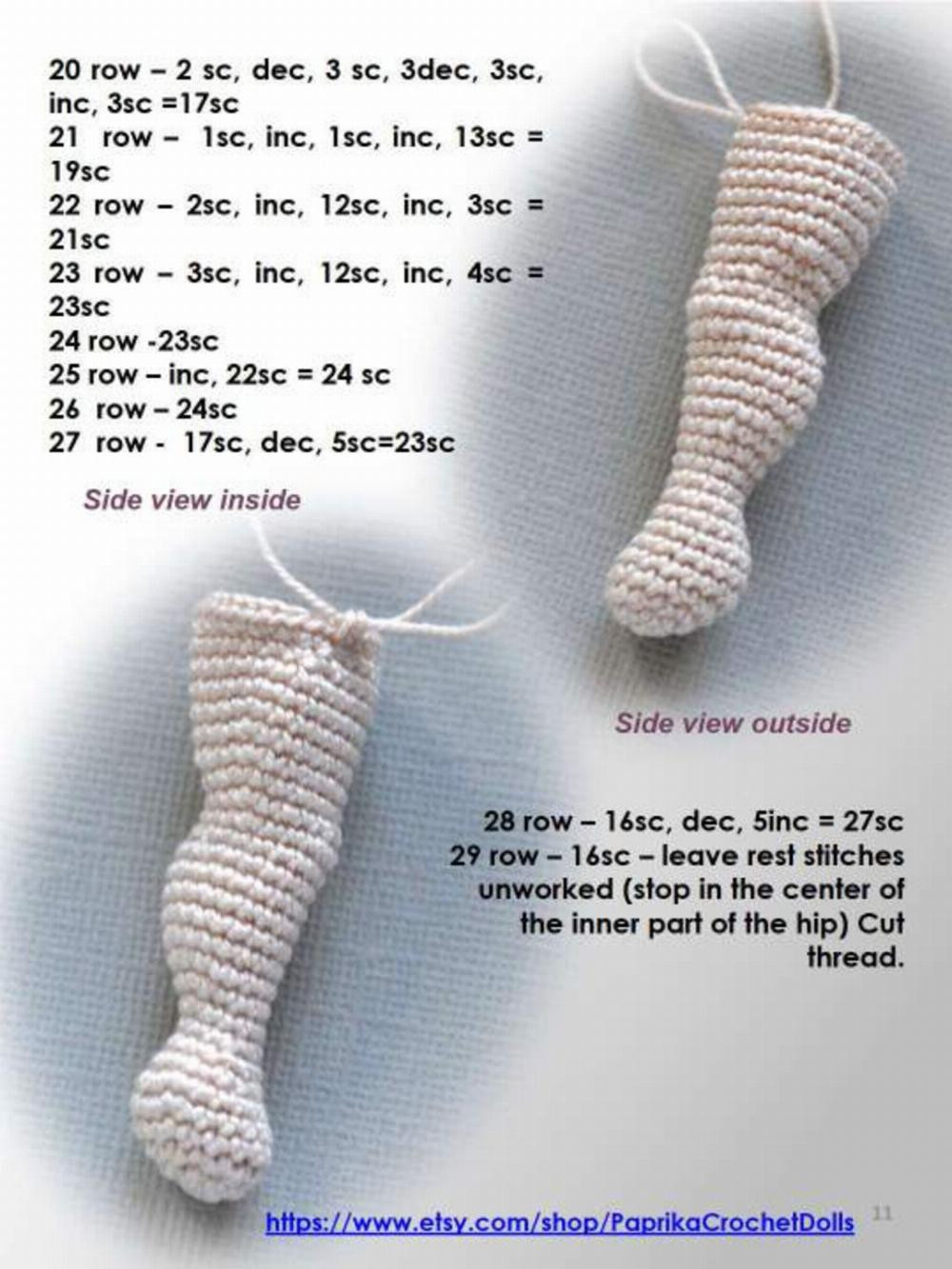 Basic body doll crochet pattern