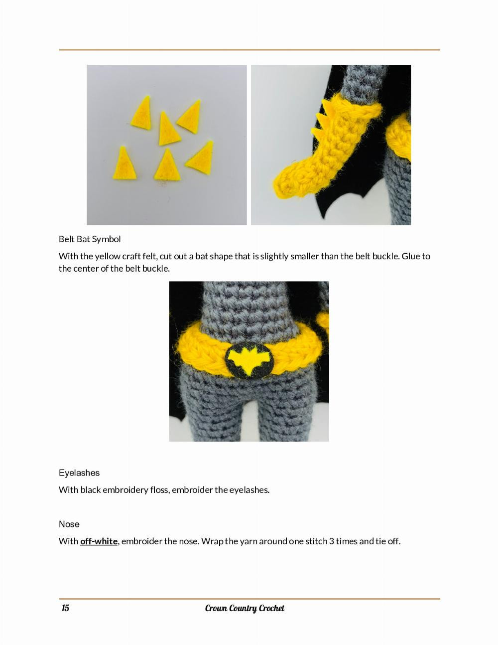 bat heroine crochet pattern, super bat girl