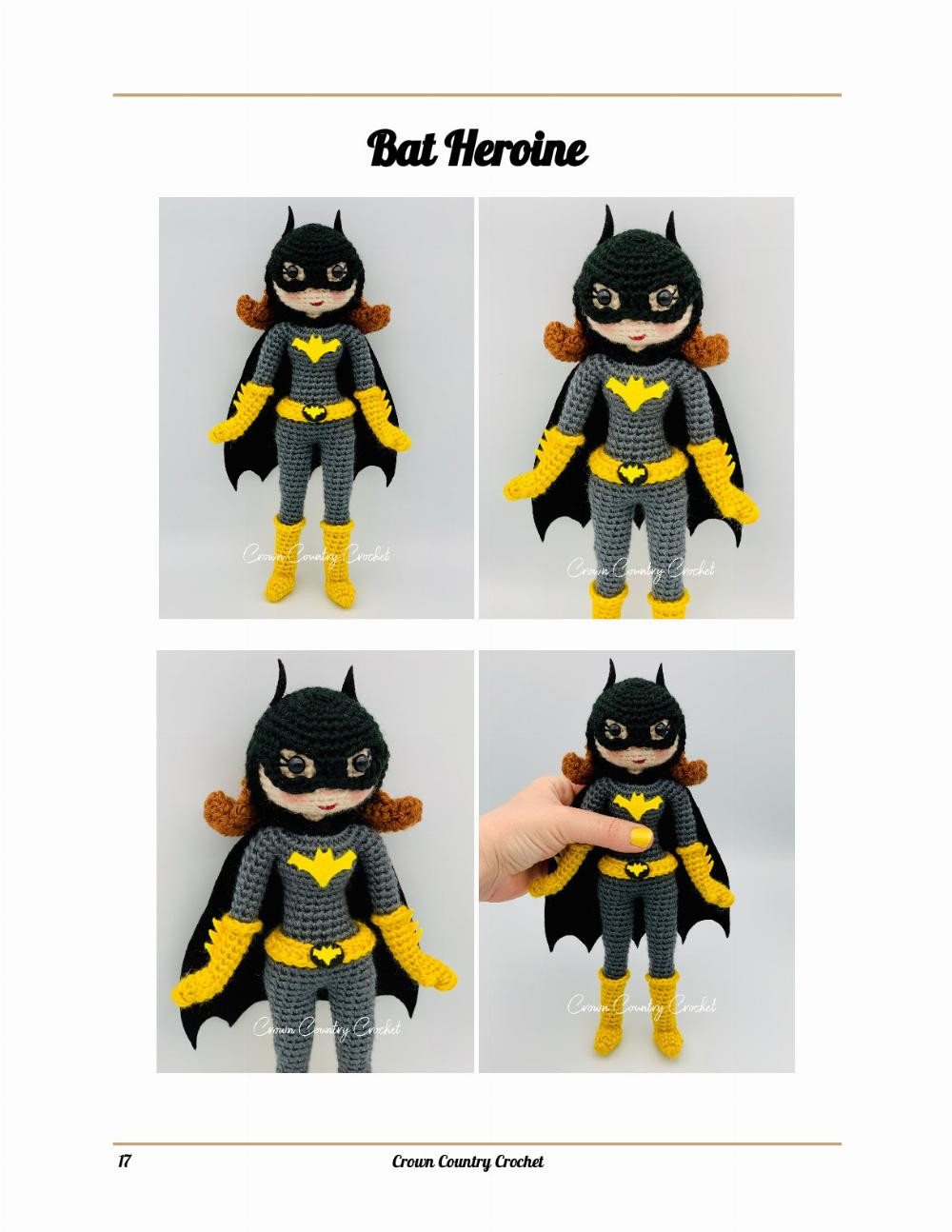 bat heroine crochet pattern, super bat girl