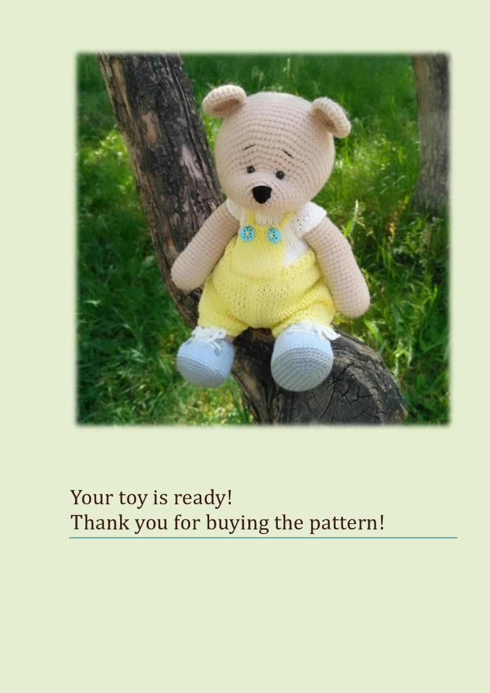 bear in the yellow trousers crochet pattern