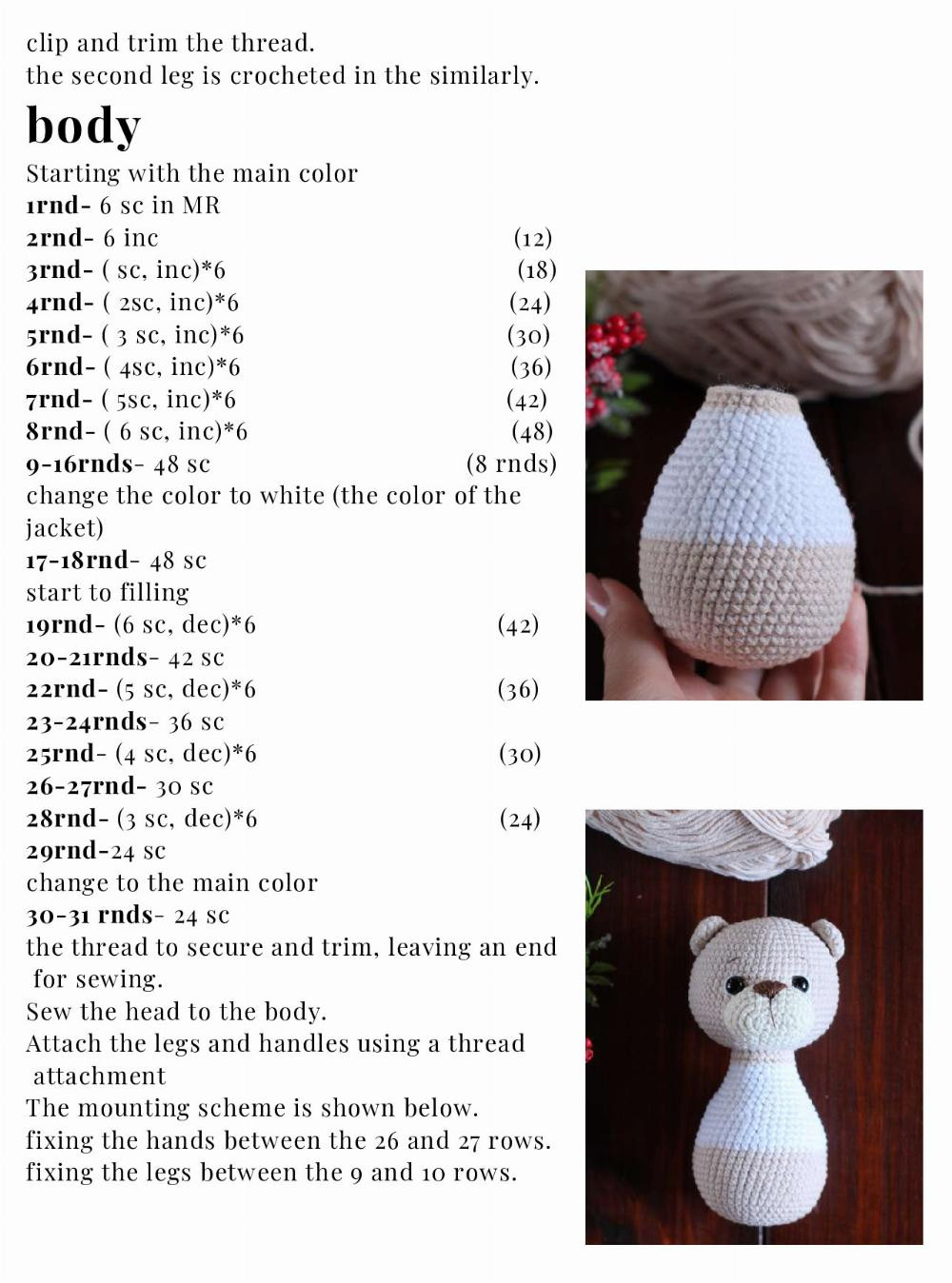 BENNY BEAR crochet pattern