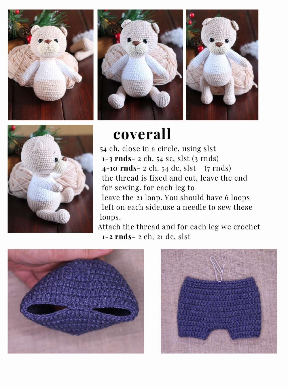 BENNY BEAR crochet pattern