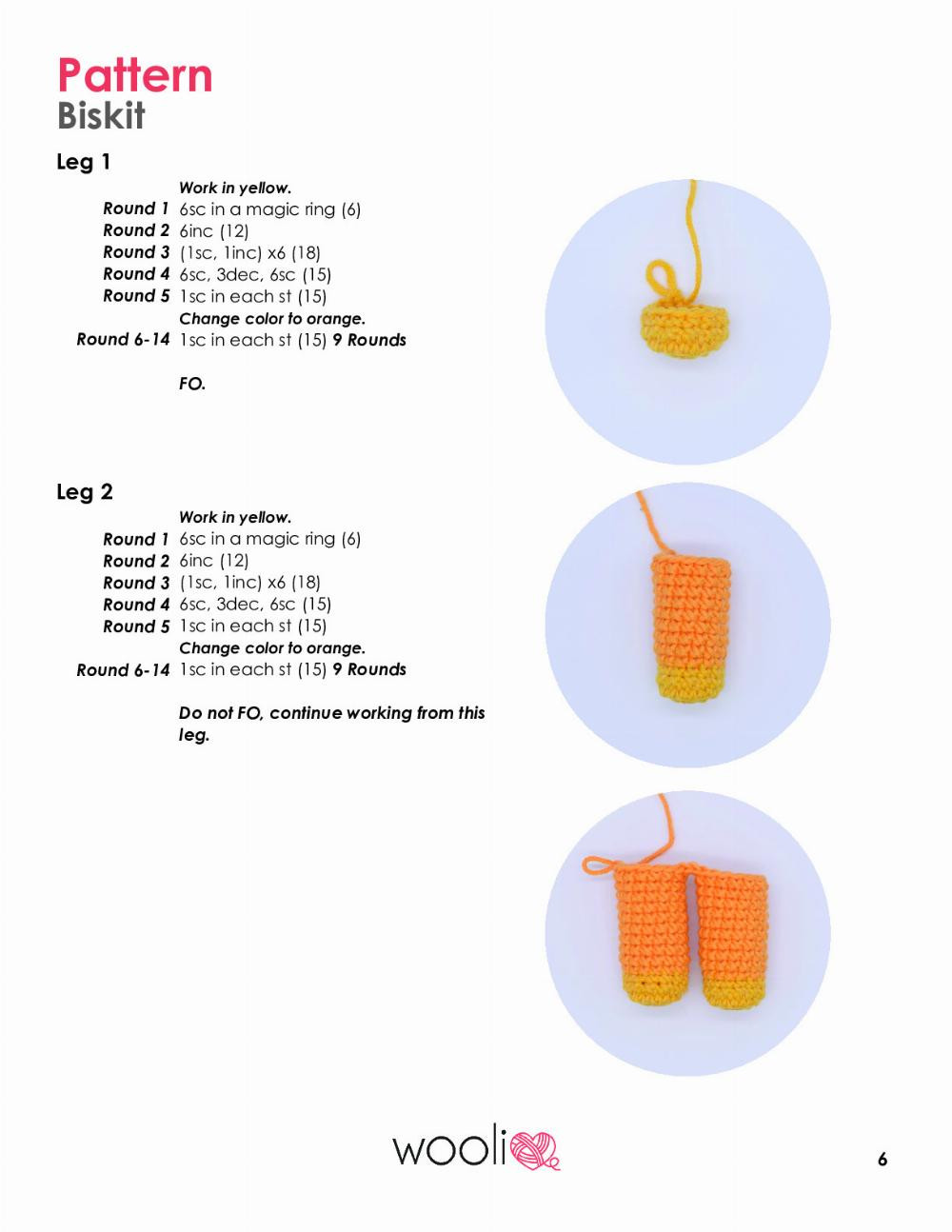 Biskit Amigurumi Pattern wooli , yellow dog :D