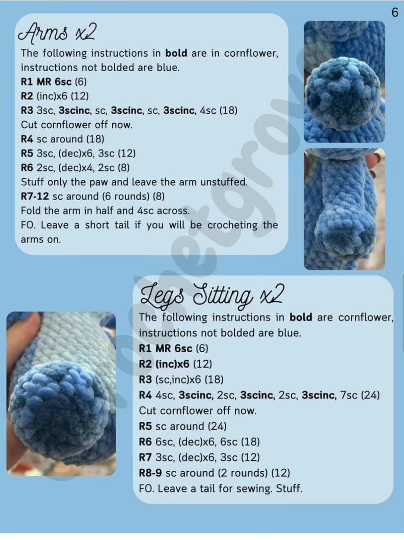blue alien crochet pattern
