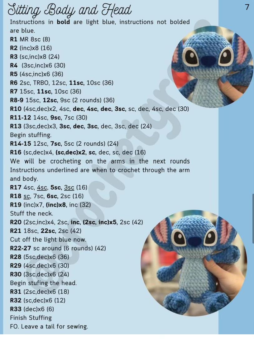 blue alien crochet pattern