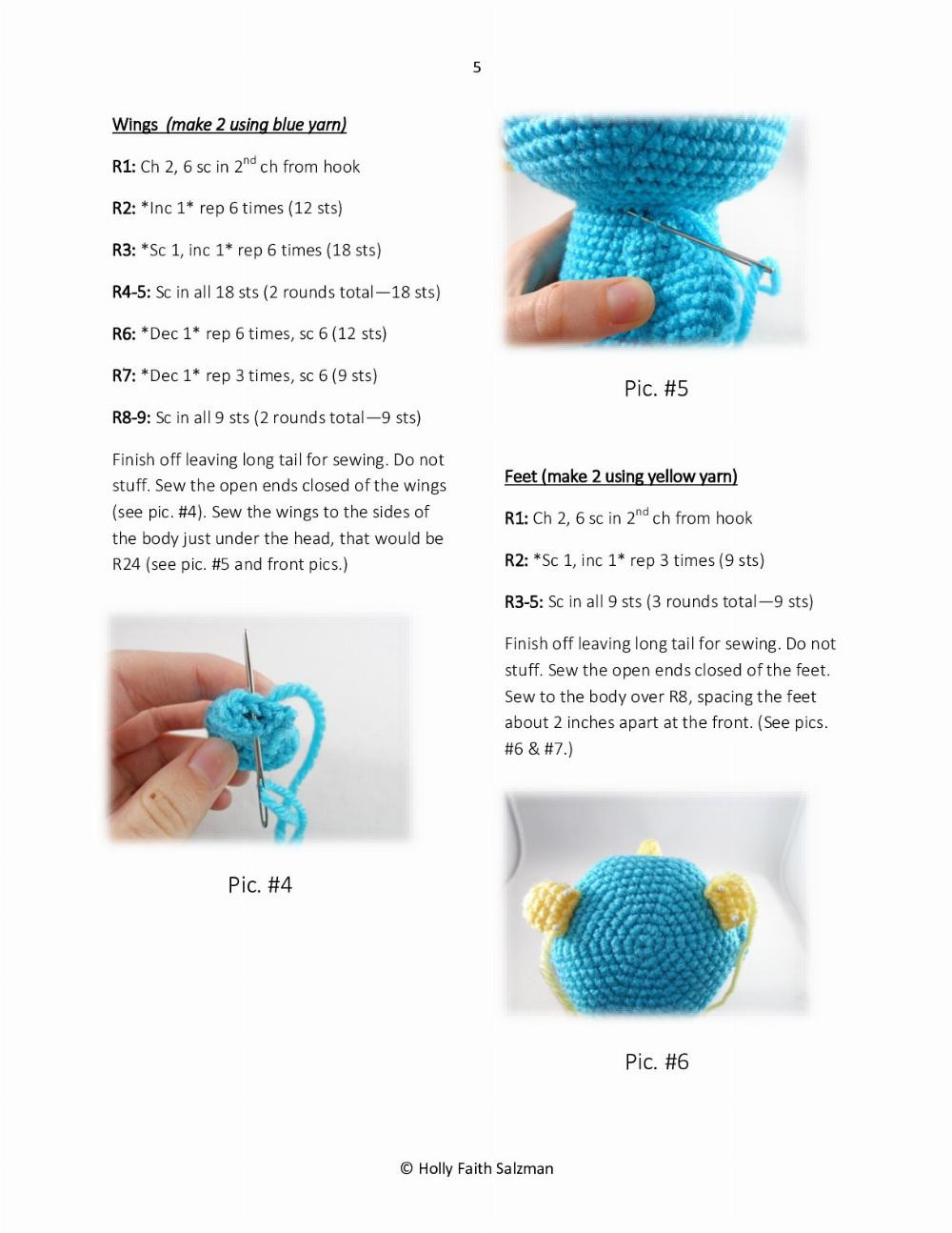 Bluebird crochet pattern