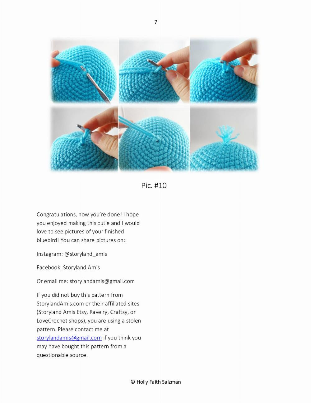 Bluebird crochet pattern