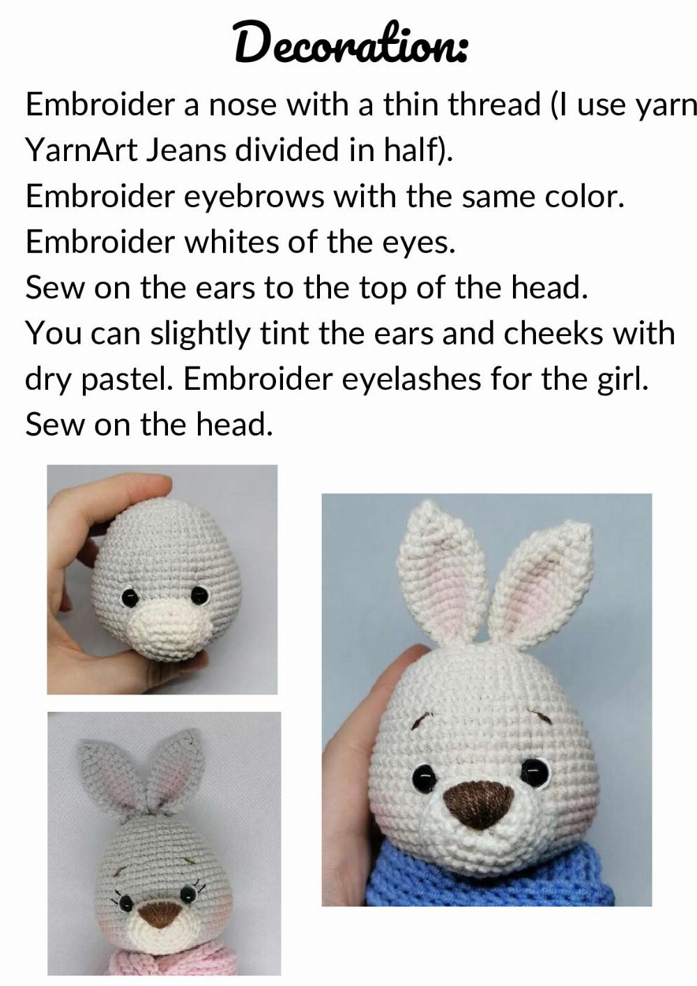 Bunny Family Crochet Pattern, Family crochet pattern for rabbits wearing scarves and sweaters