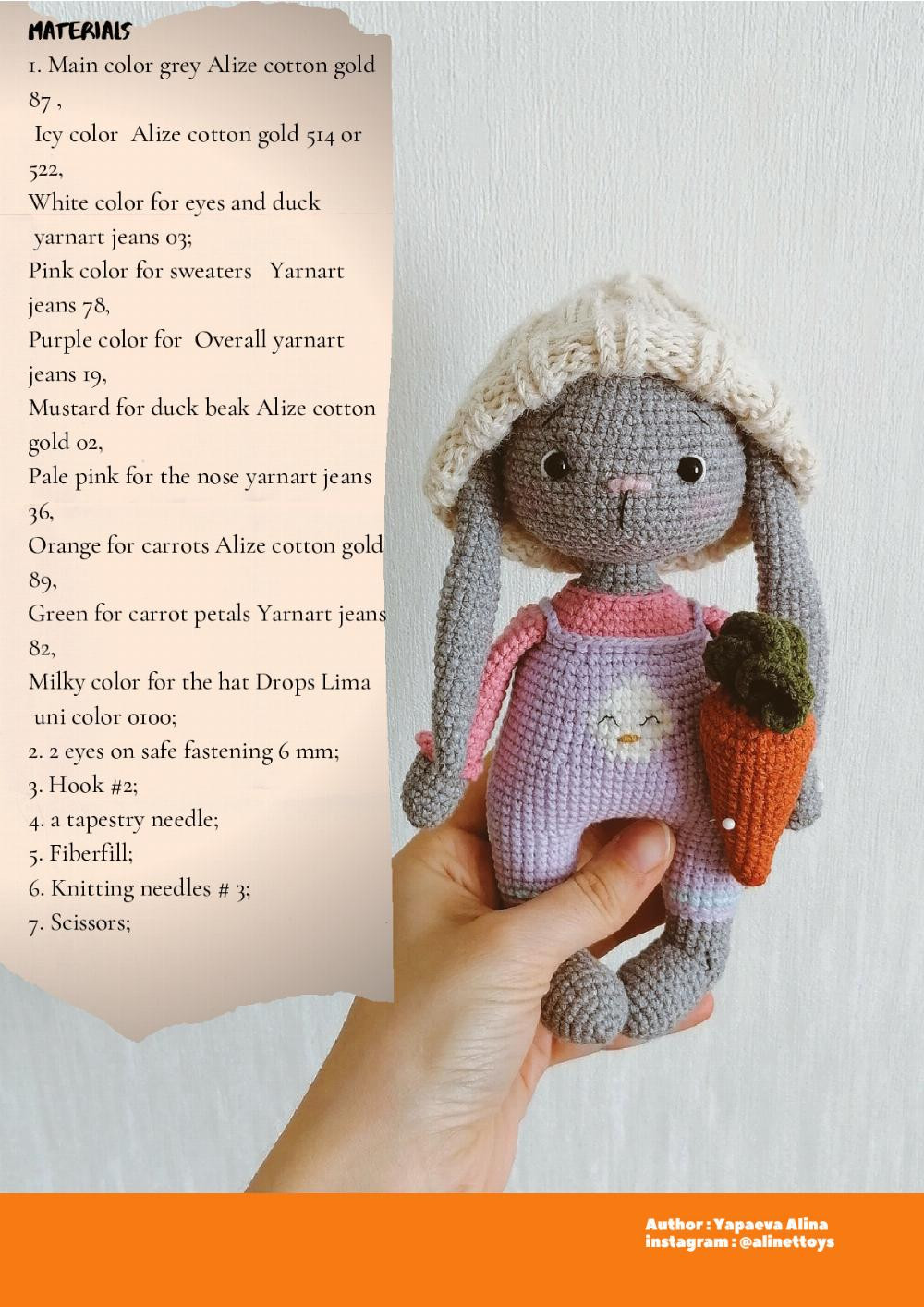 bunny lola crochet pattern