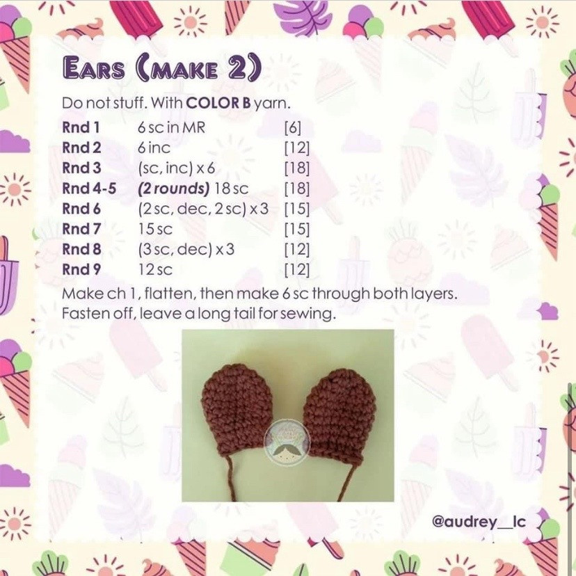 bunny popsicle free crochet pattern