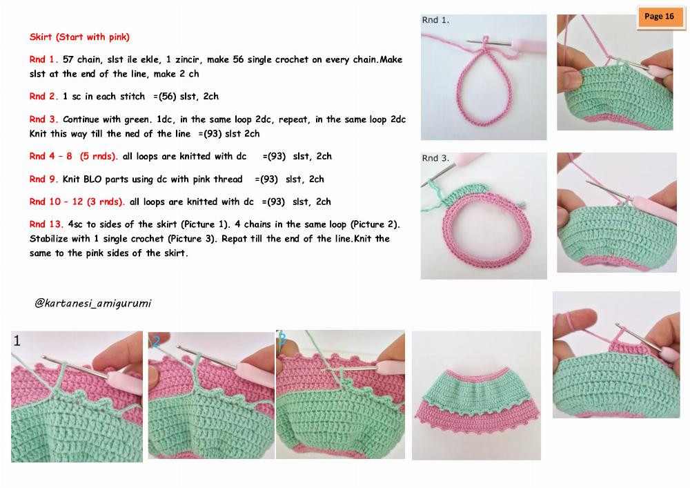 candy doll pattern , Baby doll crochet pattern with hair tied on both sides and wearing a dress