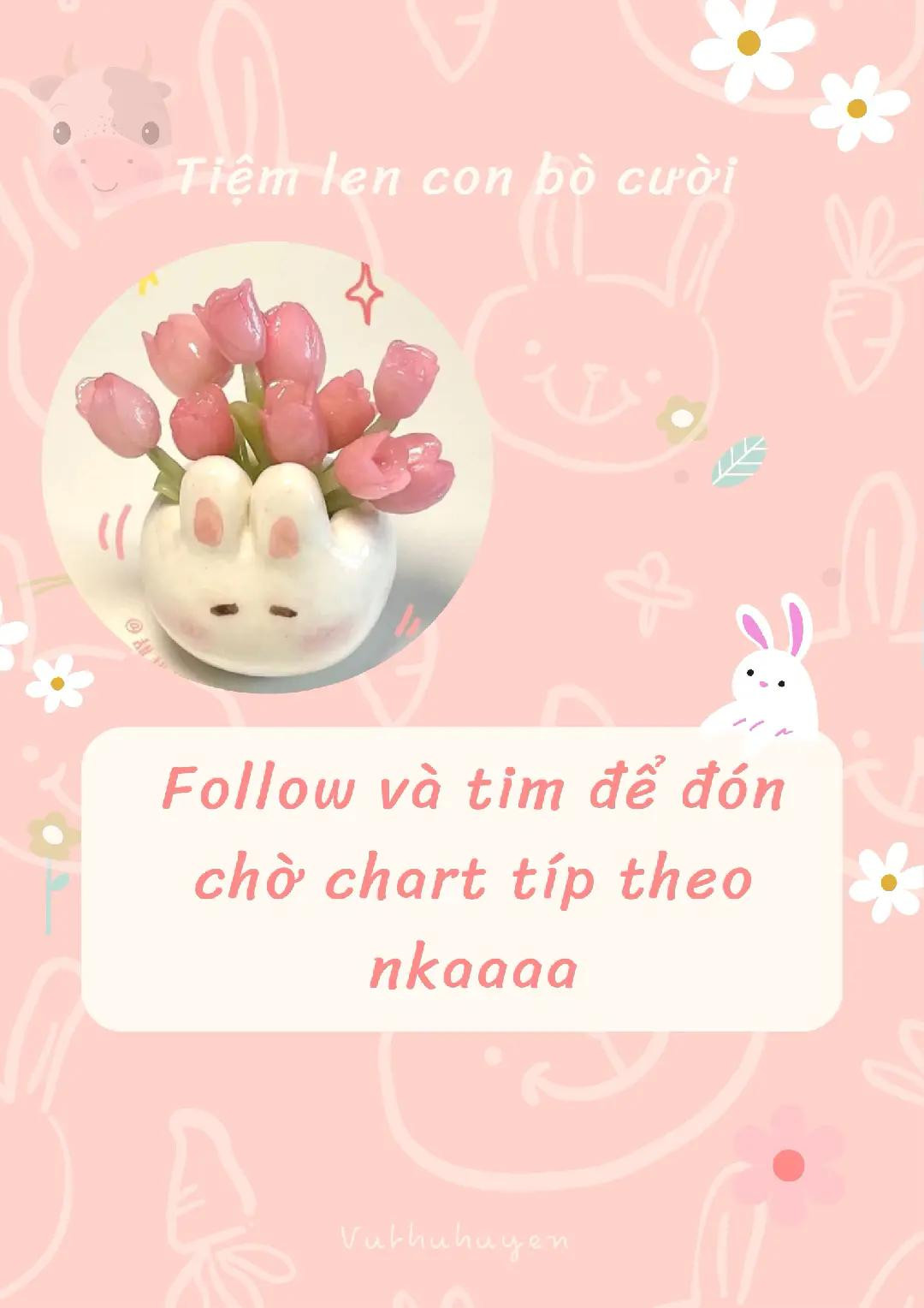 Chart chậu thỏ tulip