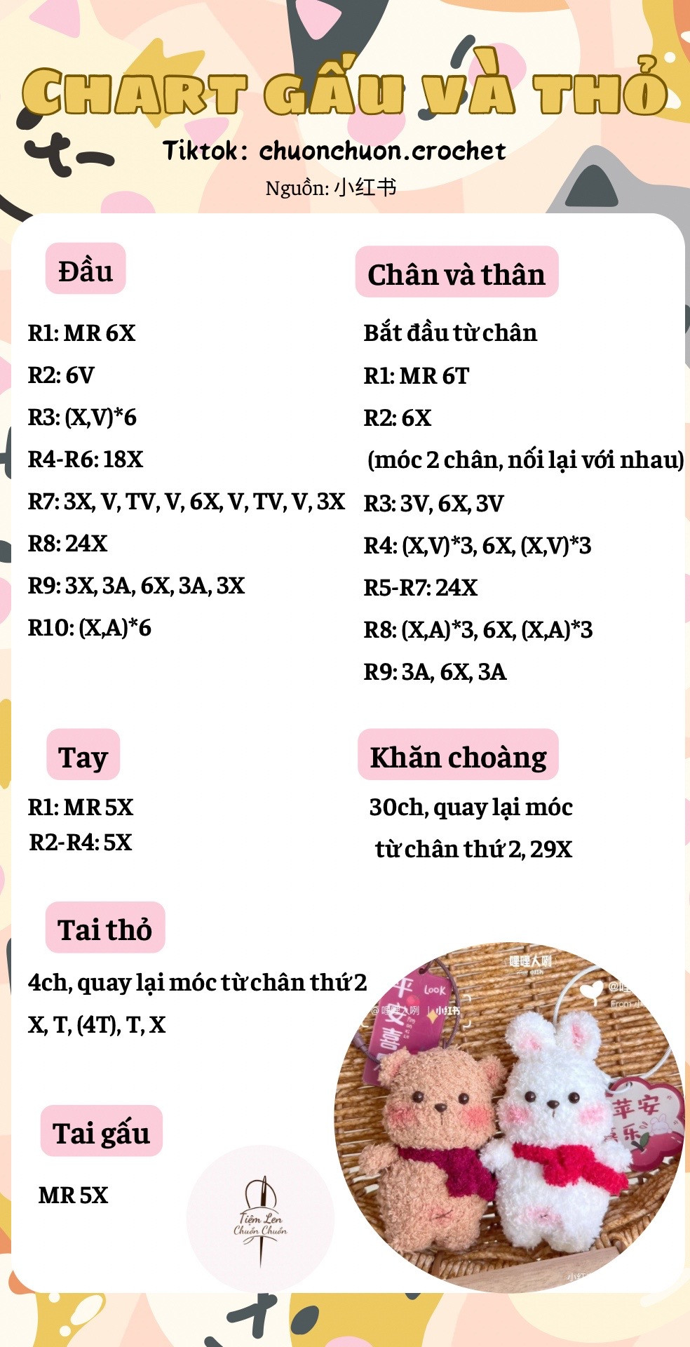 Chart gấu và thỏ