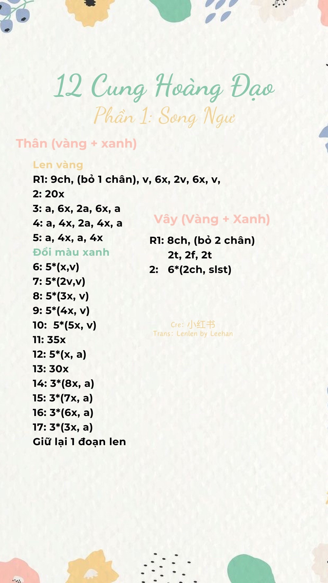 Chart móc 12 cung hoàng đạo phần 1 song ngư.