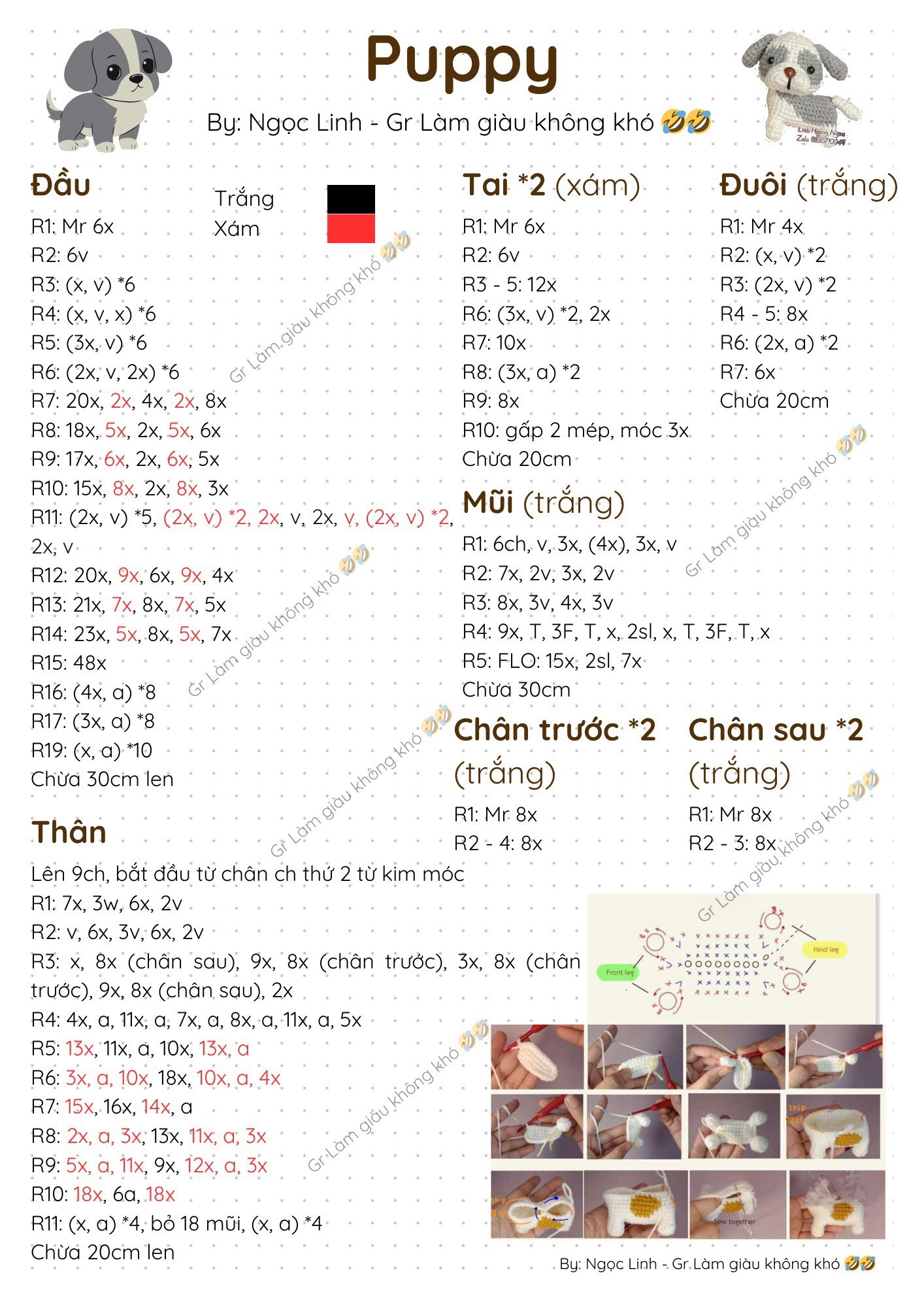 Chart móc baby mainnie, chó puppy