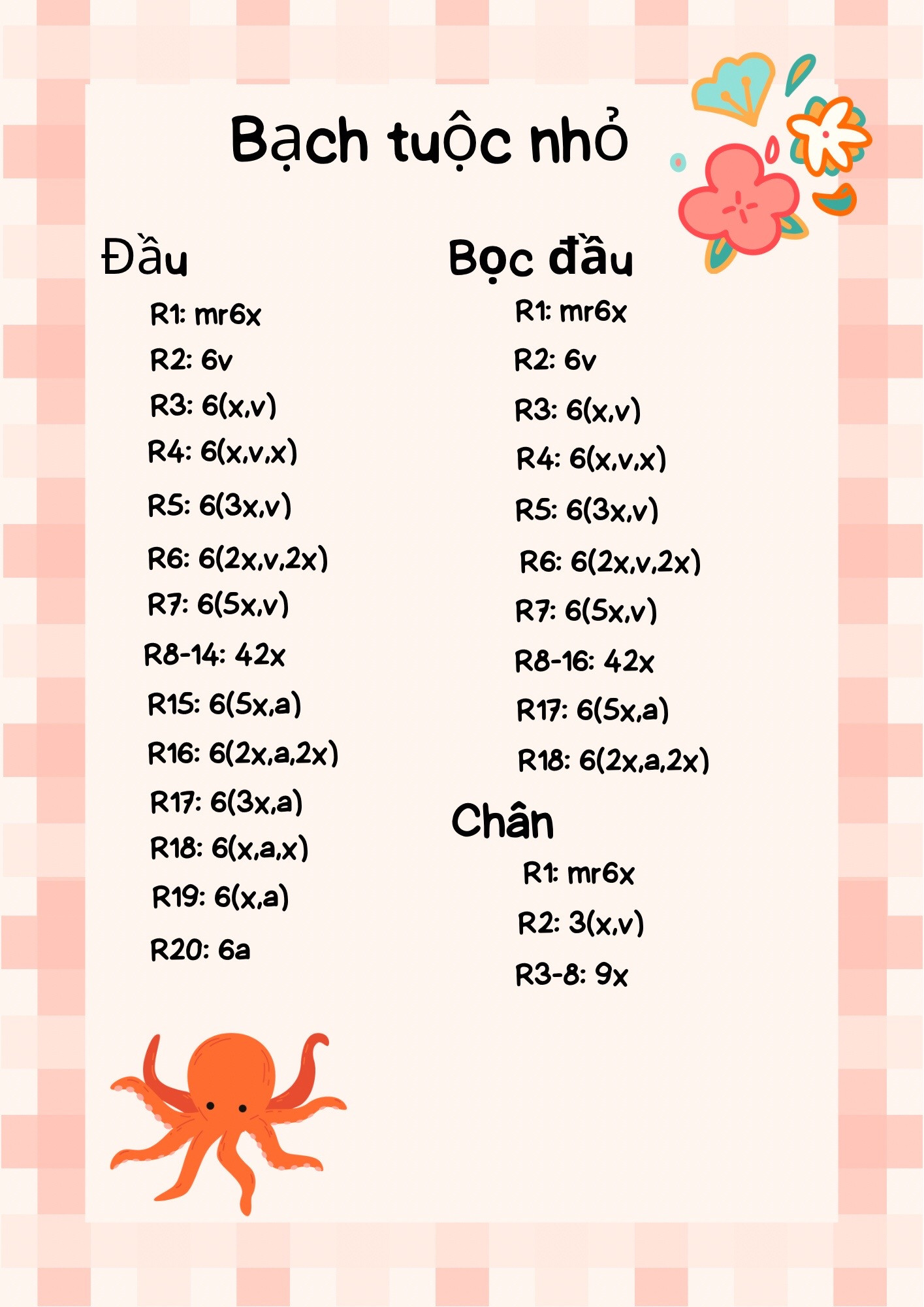 Chart móc bạch tuộc nhỏ