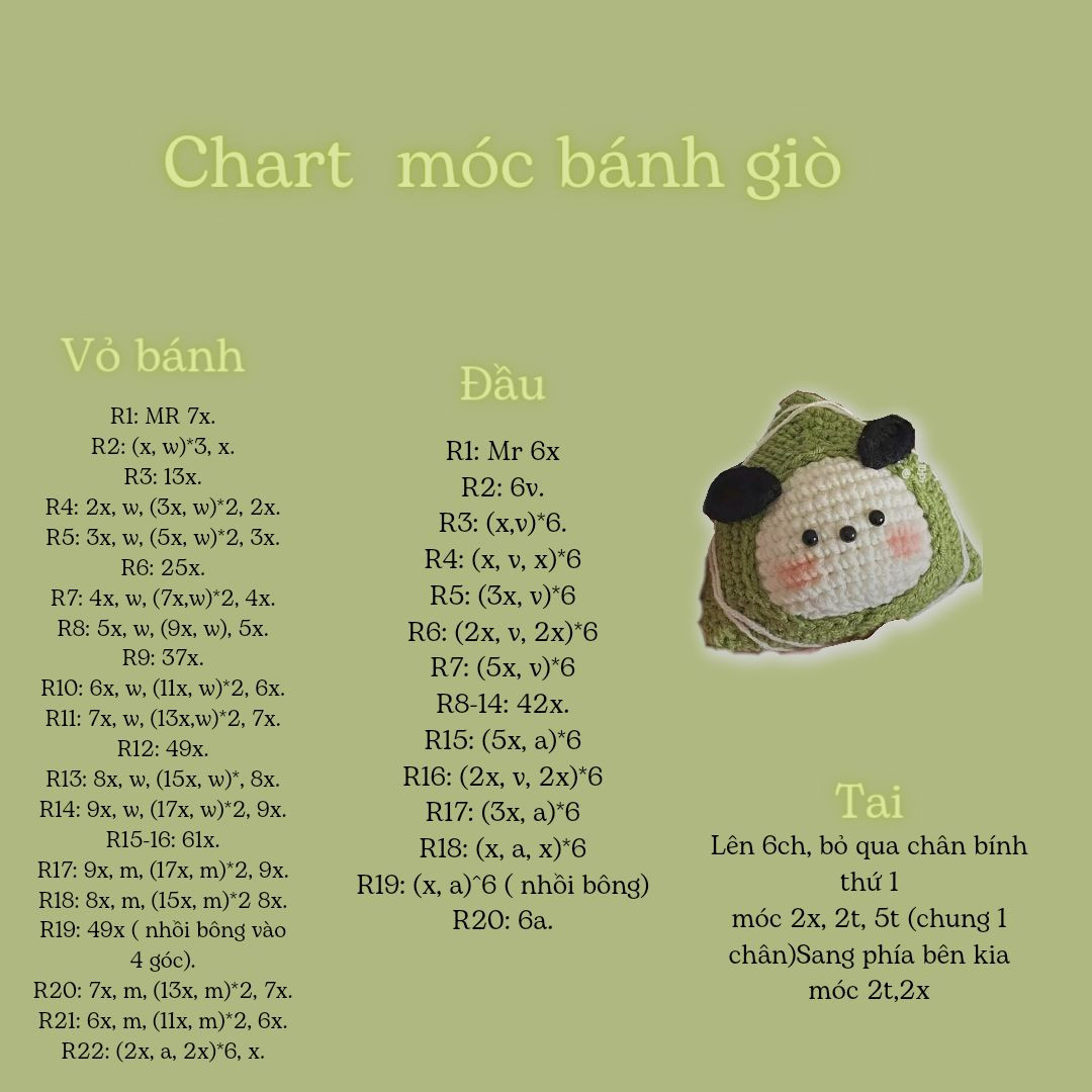 Chart móc bánh giò chó pochacco