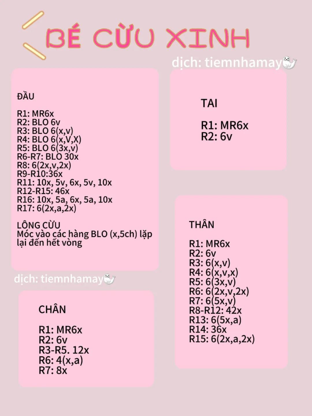 Chart móc bé cừu xinh