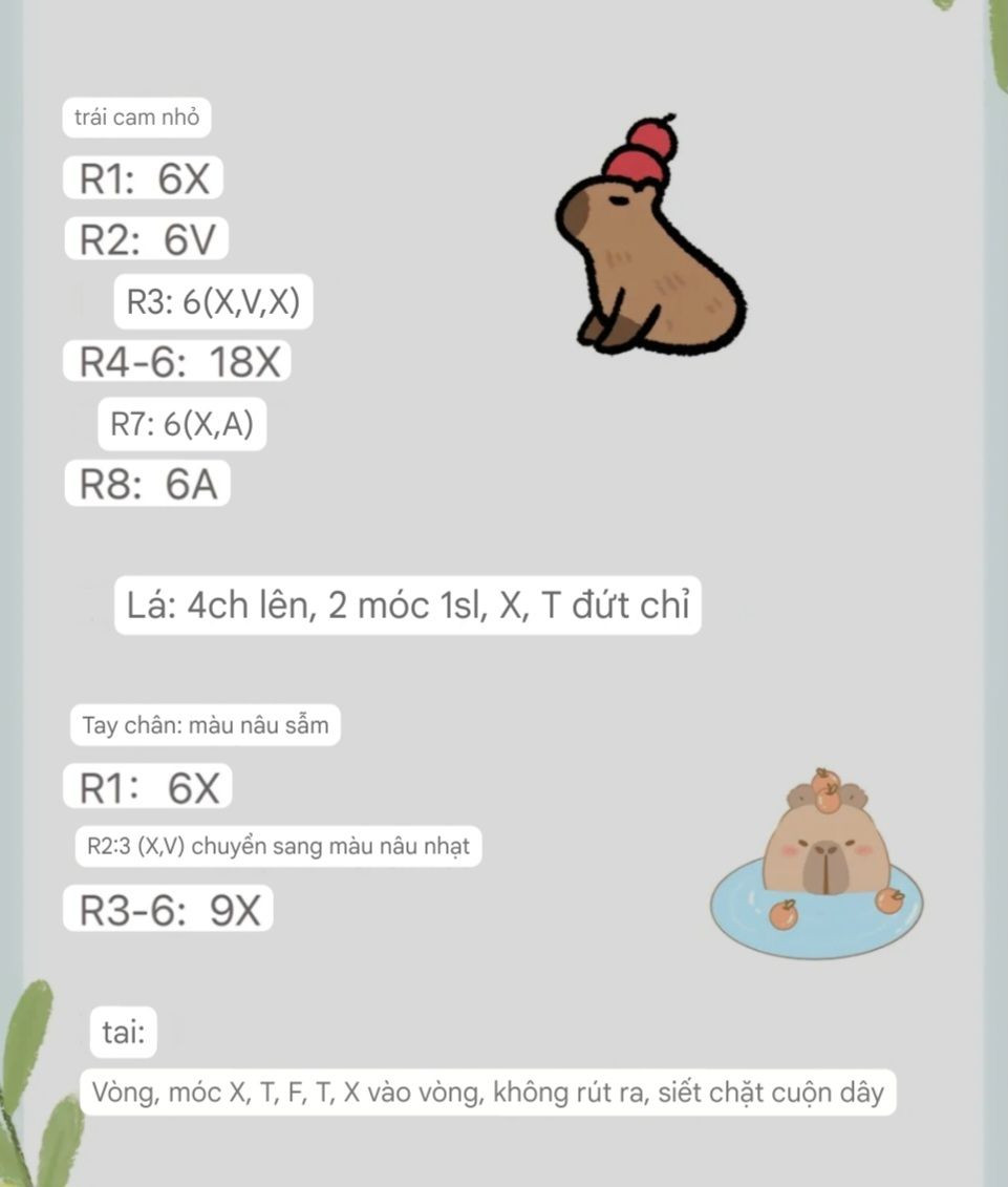 Chart móc capybara tắm