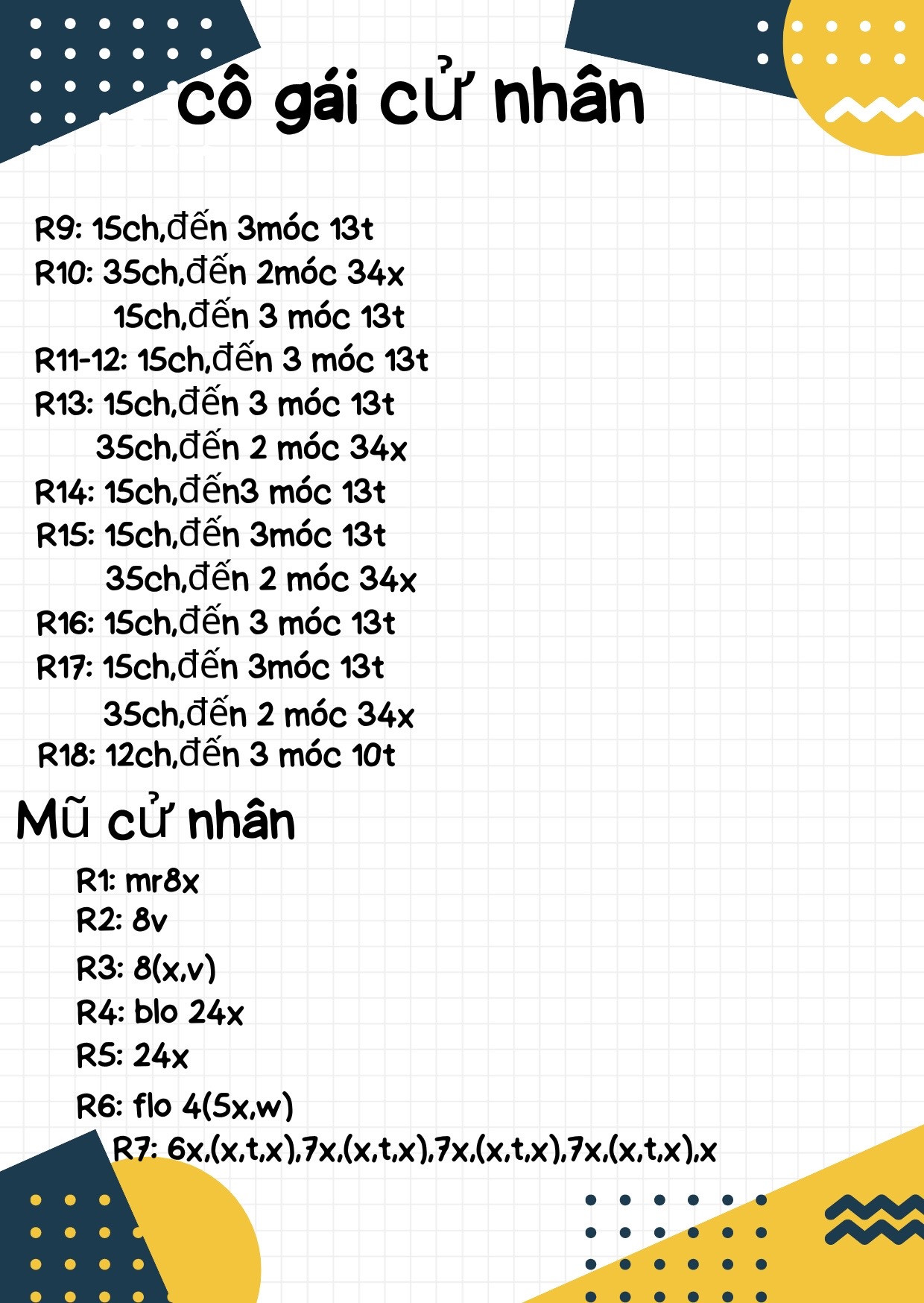 chart móc cô gái cử nhân