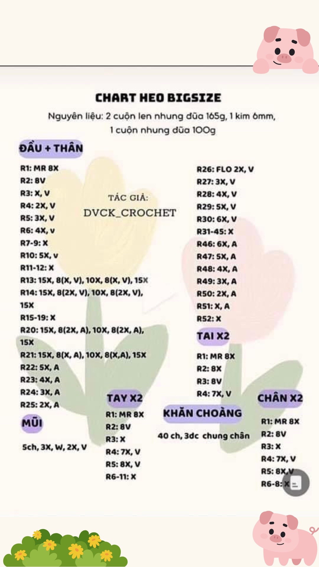 Chart móc heo bigsize