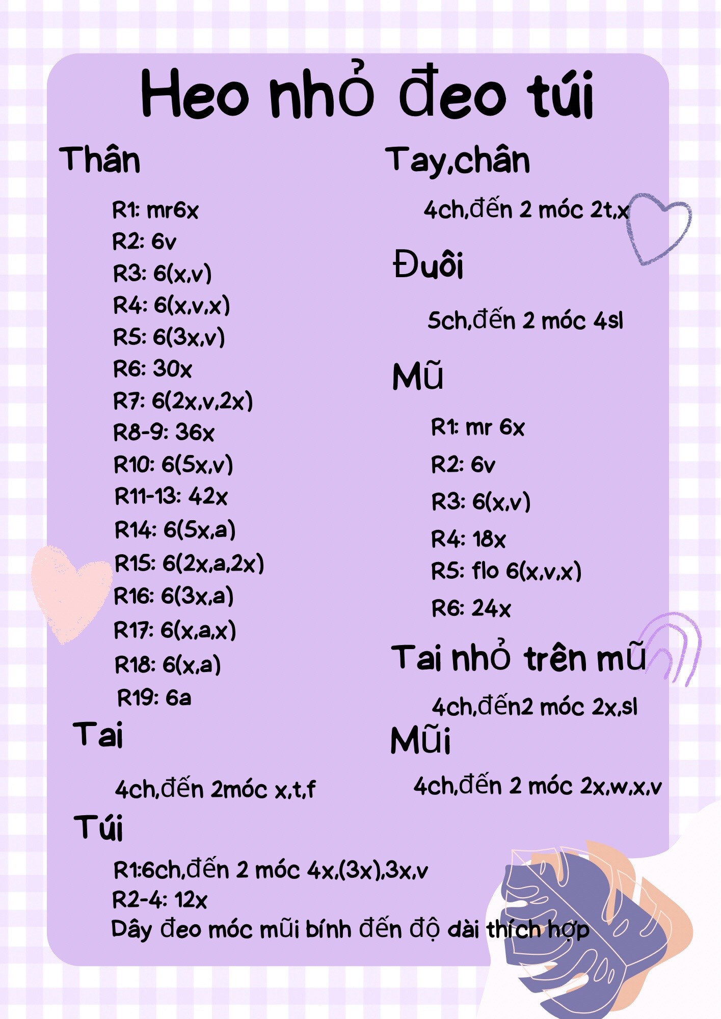 Chart móc heo nhỏ đeo túi