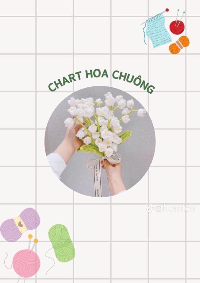 Chart móc hoa hồng cuộn, hoa anh túc, hoa cầm tú cầu,