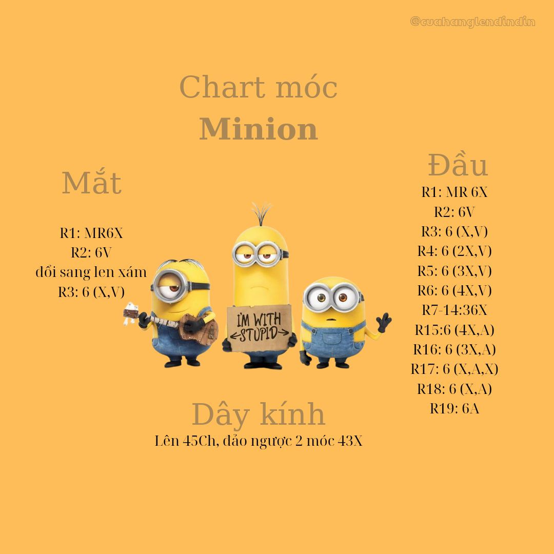 Chart móc khóa minion