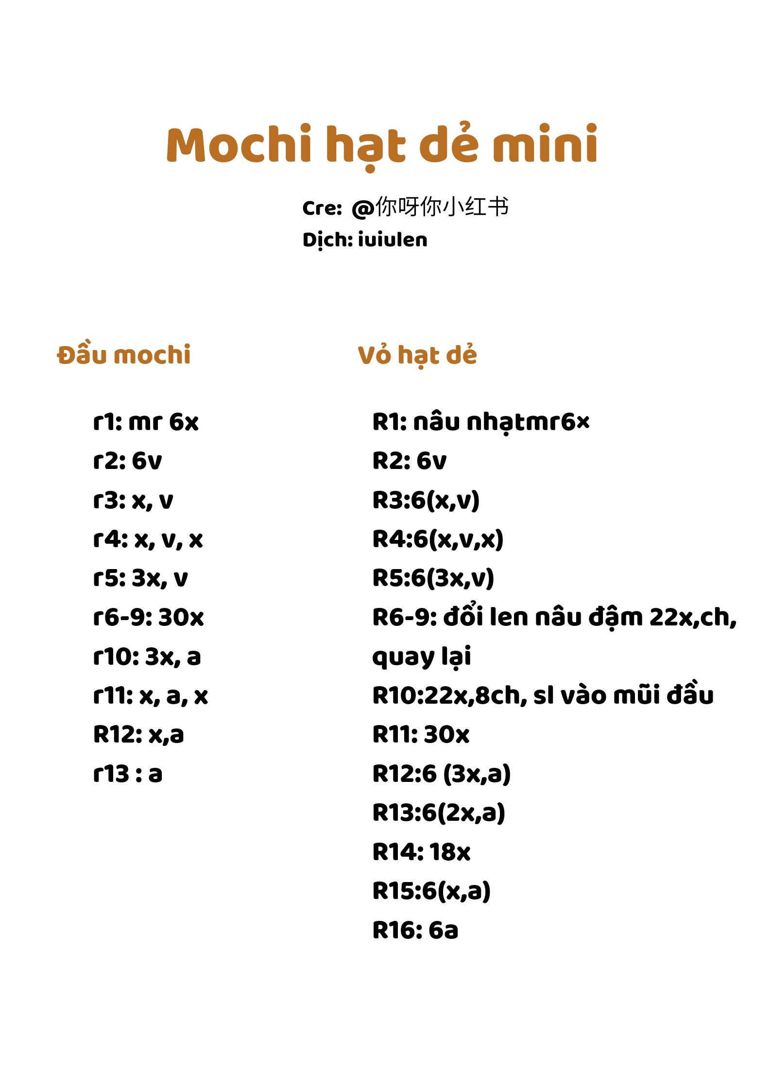 Chart móc khóa mochi hạt dẻ mini