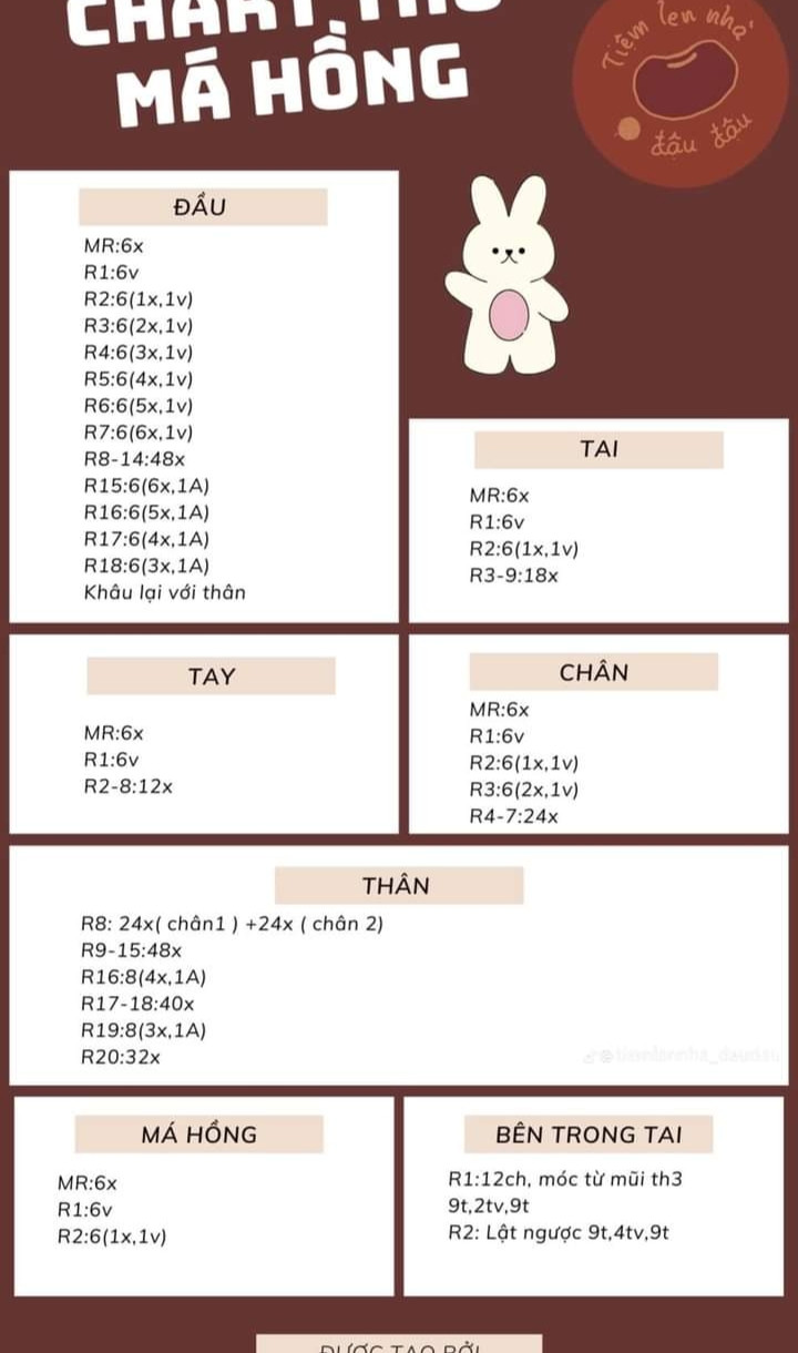 Chart móc khóa thỏ trắng, gấu hồng.