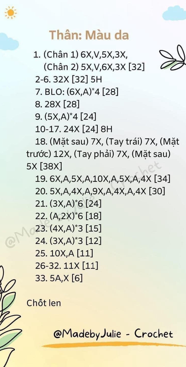 Chart móc len búp bê đôi, búp bê min và mina