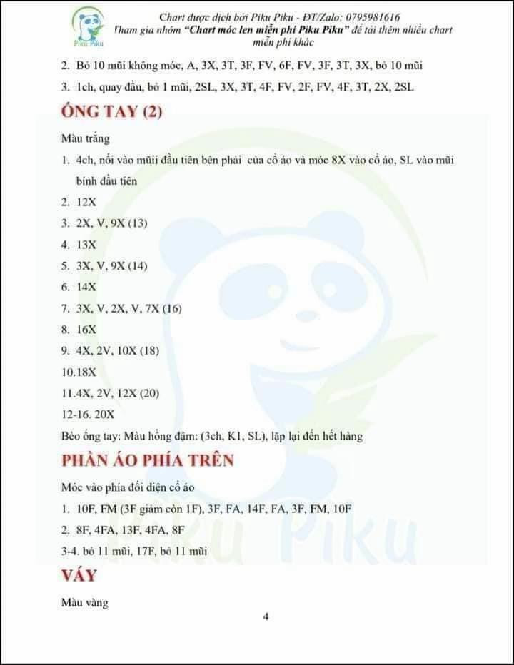 Chart móc len túi khung công chúa