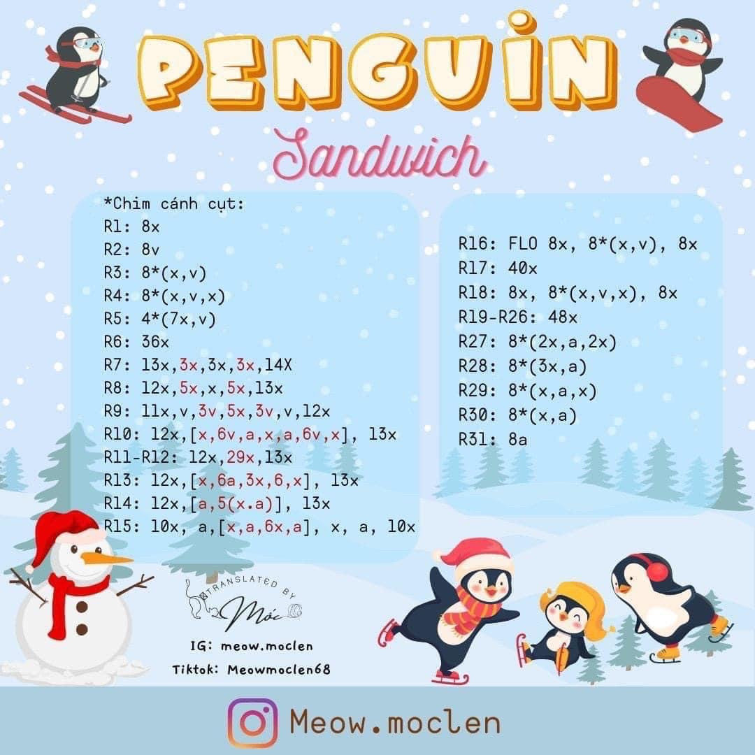 chart móc penguin sandwich