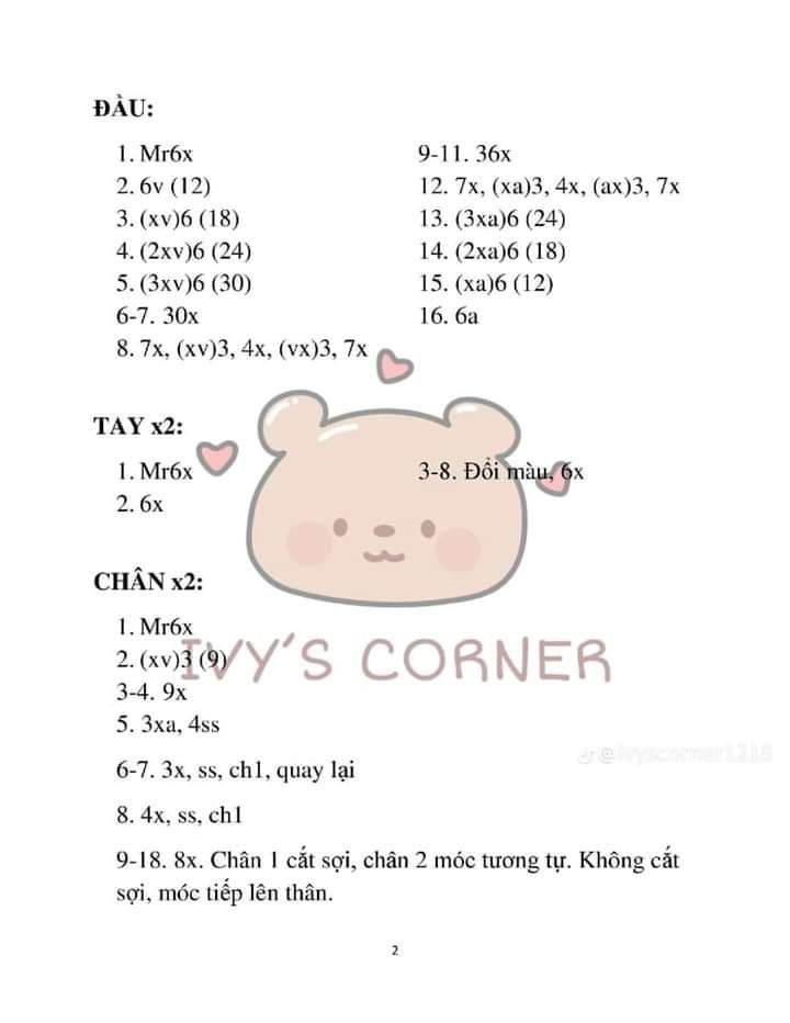 Chart móc thỏ, mèo, gấu, hổ mặc quần yếm.