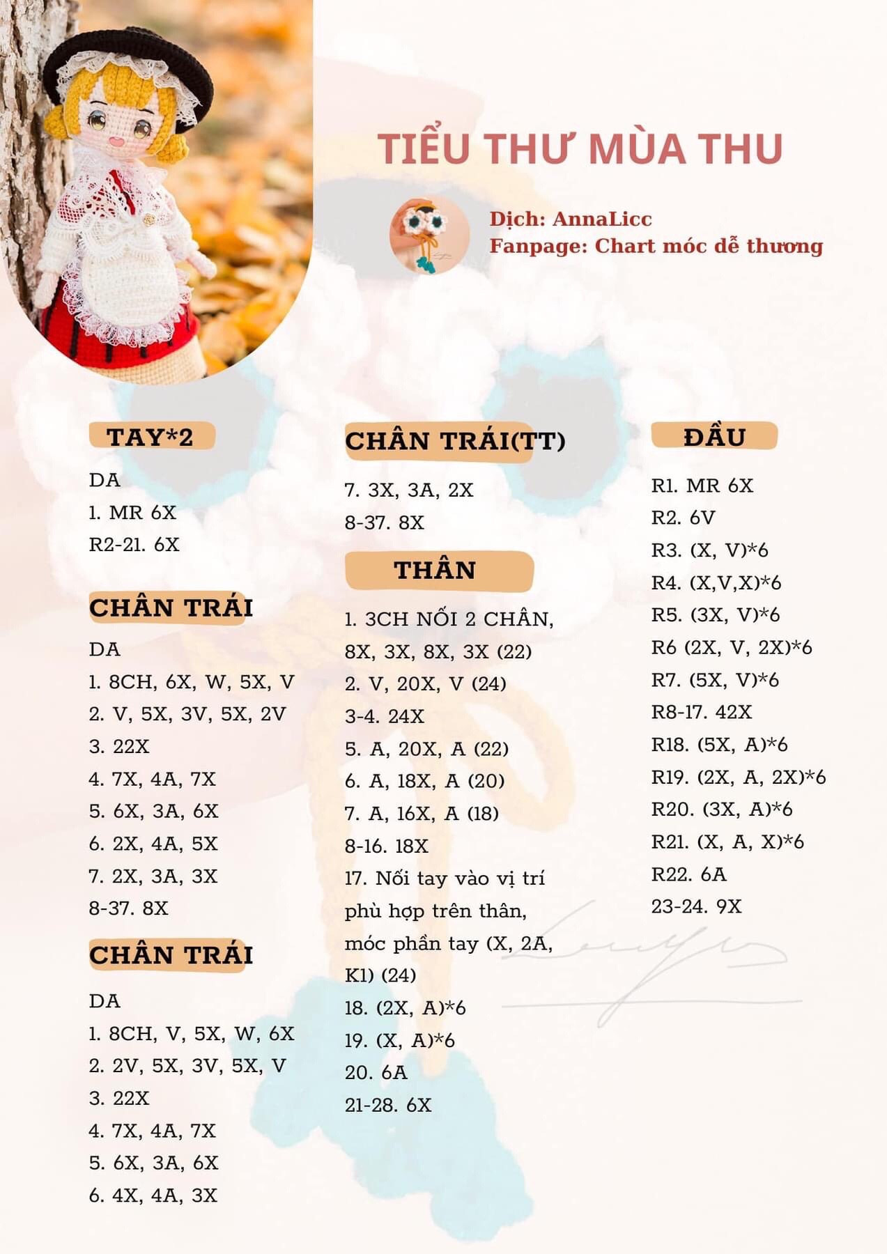 Chart móc tiểu thư mùa thu