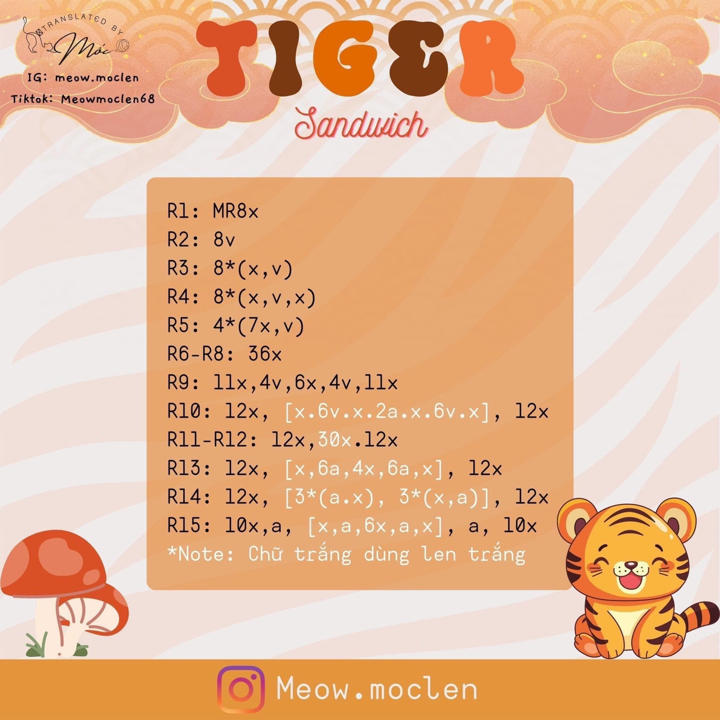 Chart móc tiger sandwich