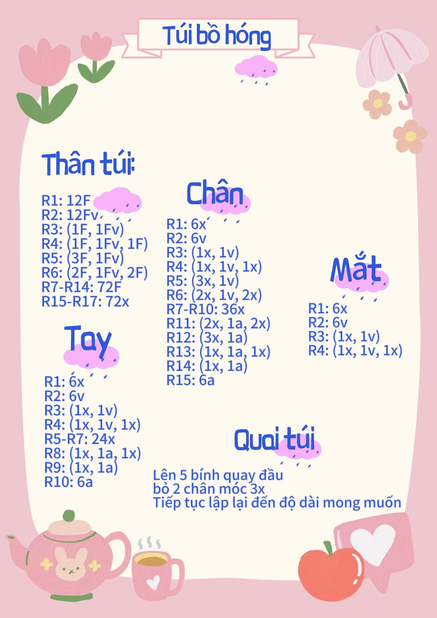 Chart móc túi bồ hóng  đỏ