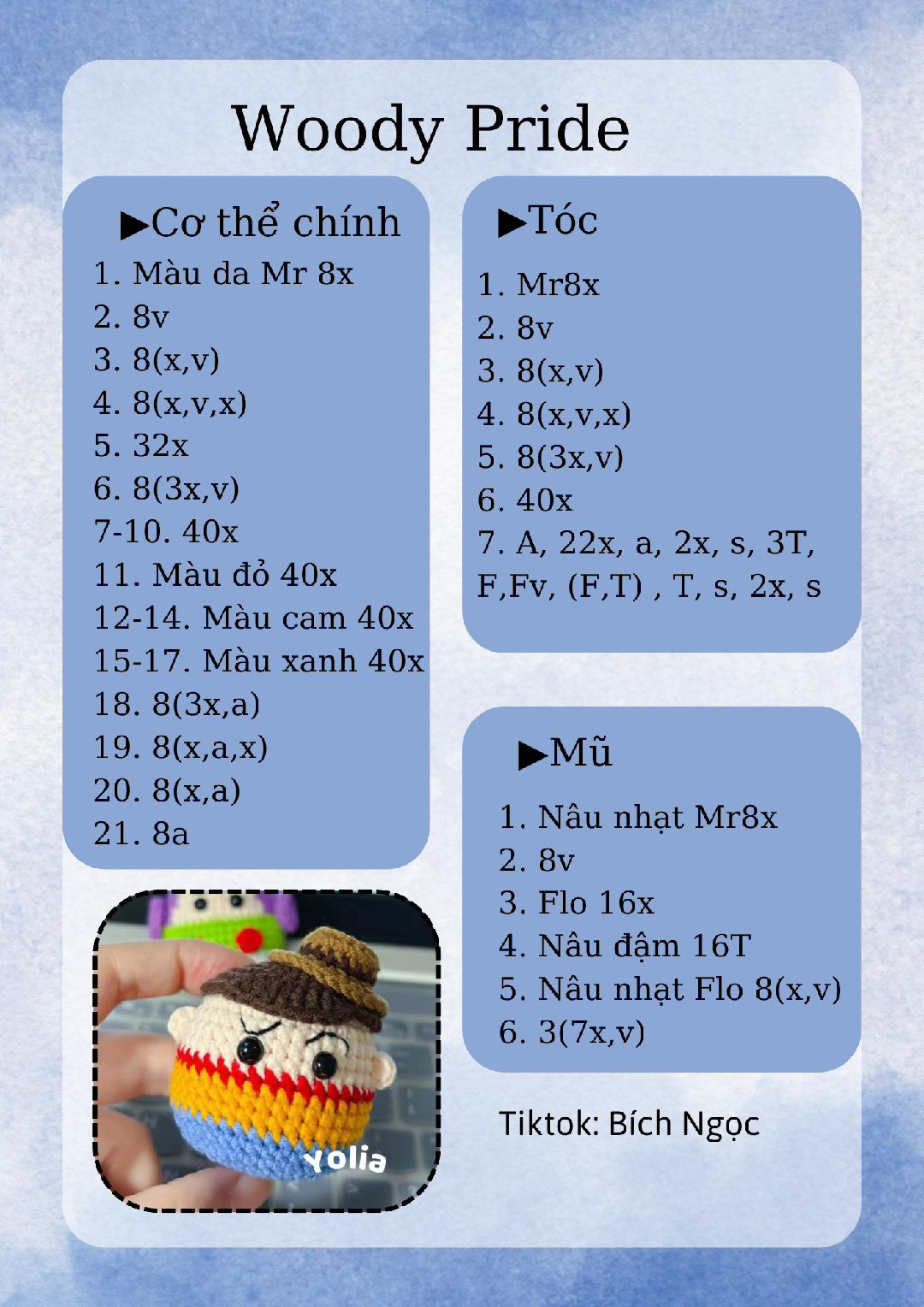 Chart móc woody pride