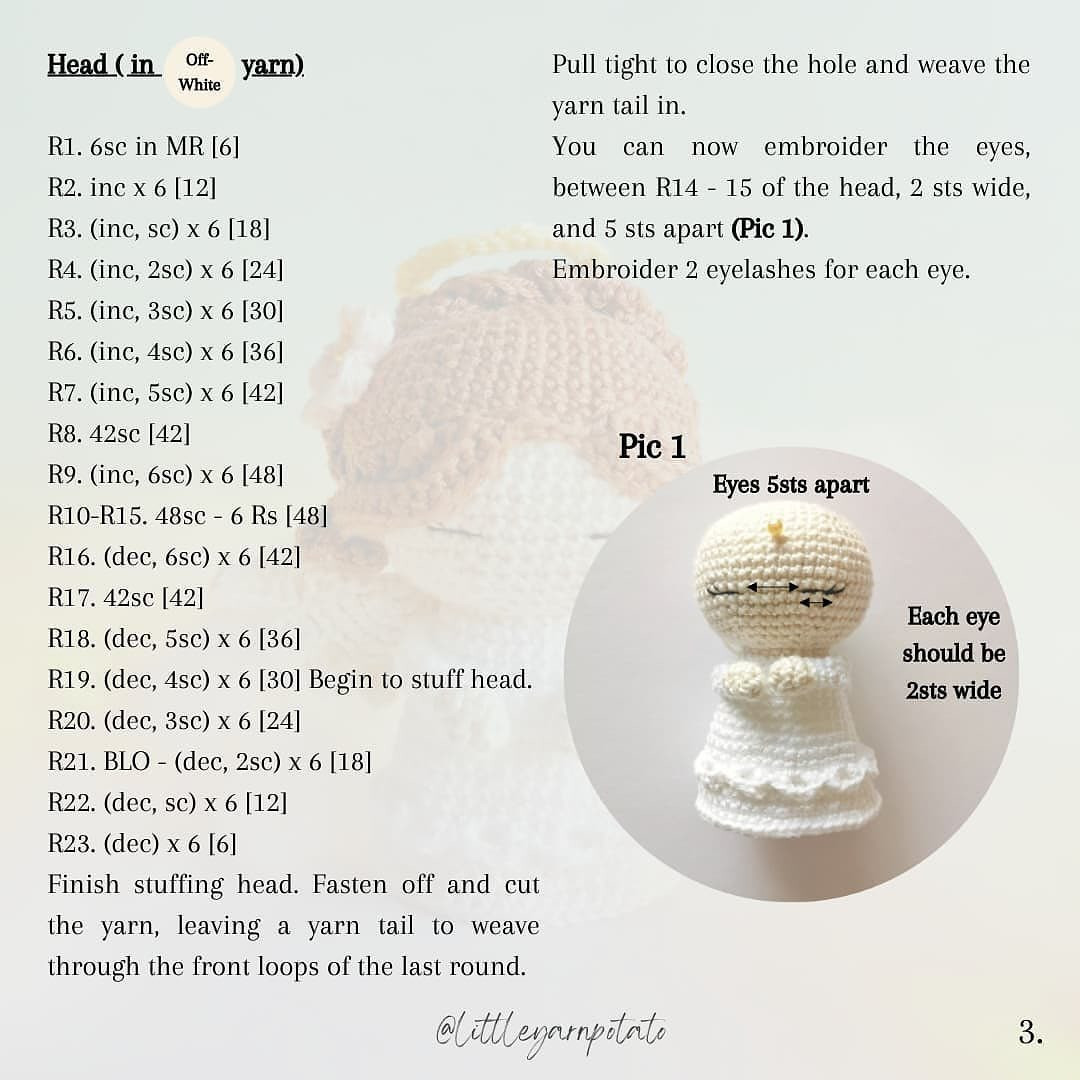 christmas angel crochet pattern