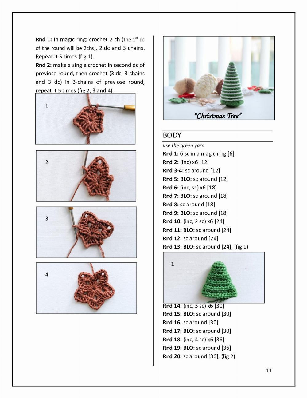 “Christmas Decoration” Bird, Tree, Pine Cone, Acorn, Star and Mushroom