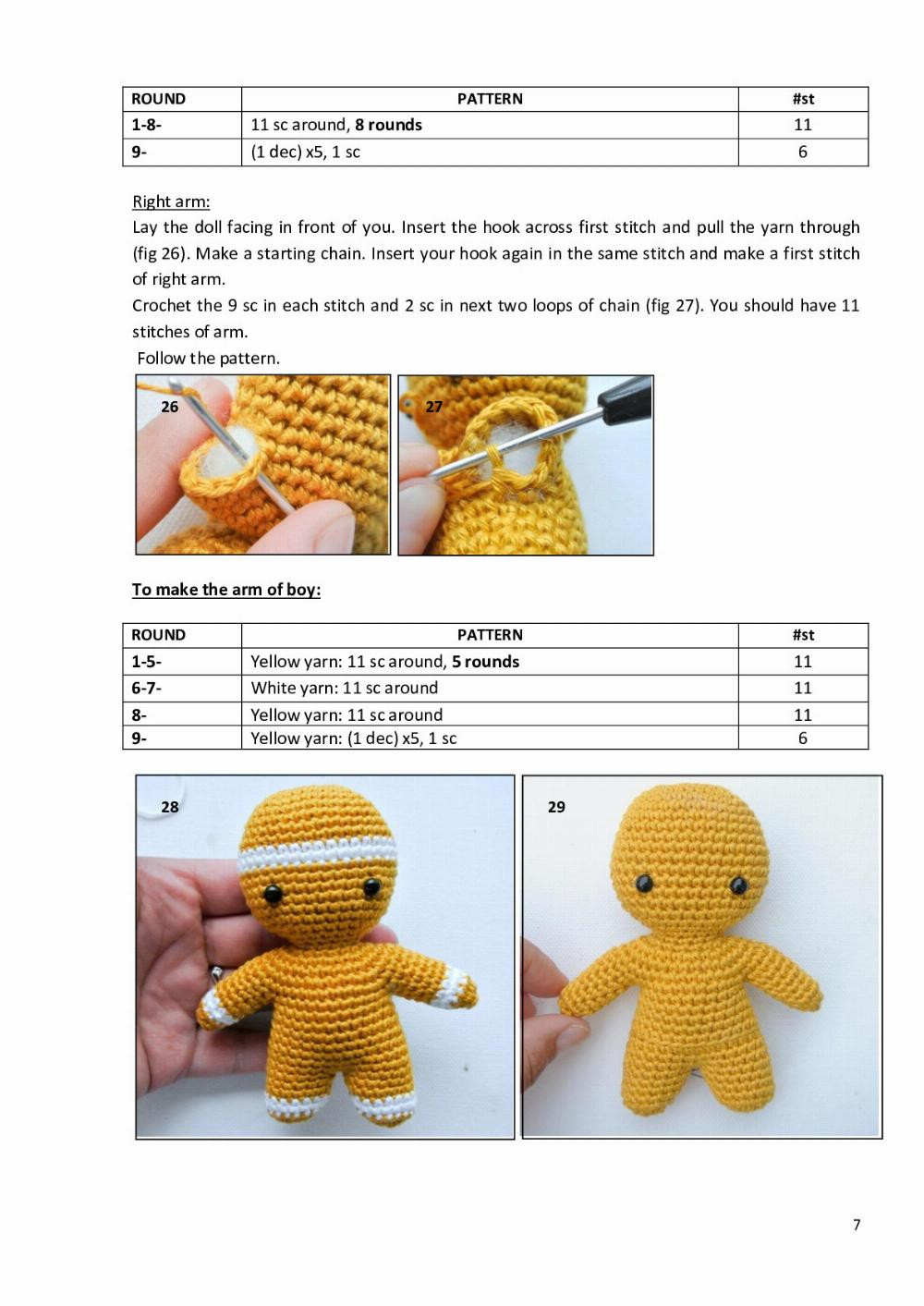 “Christmas Decoration”, Crochet patterns for Santa Claus, pig, gingerbread man